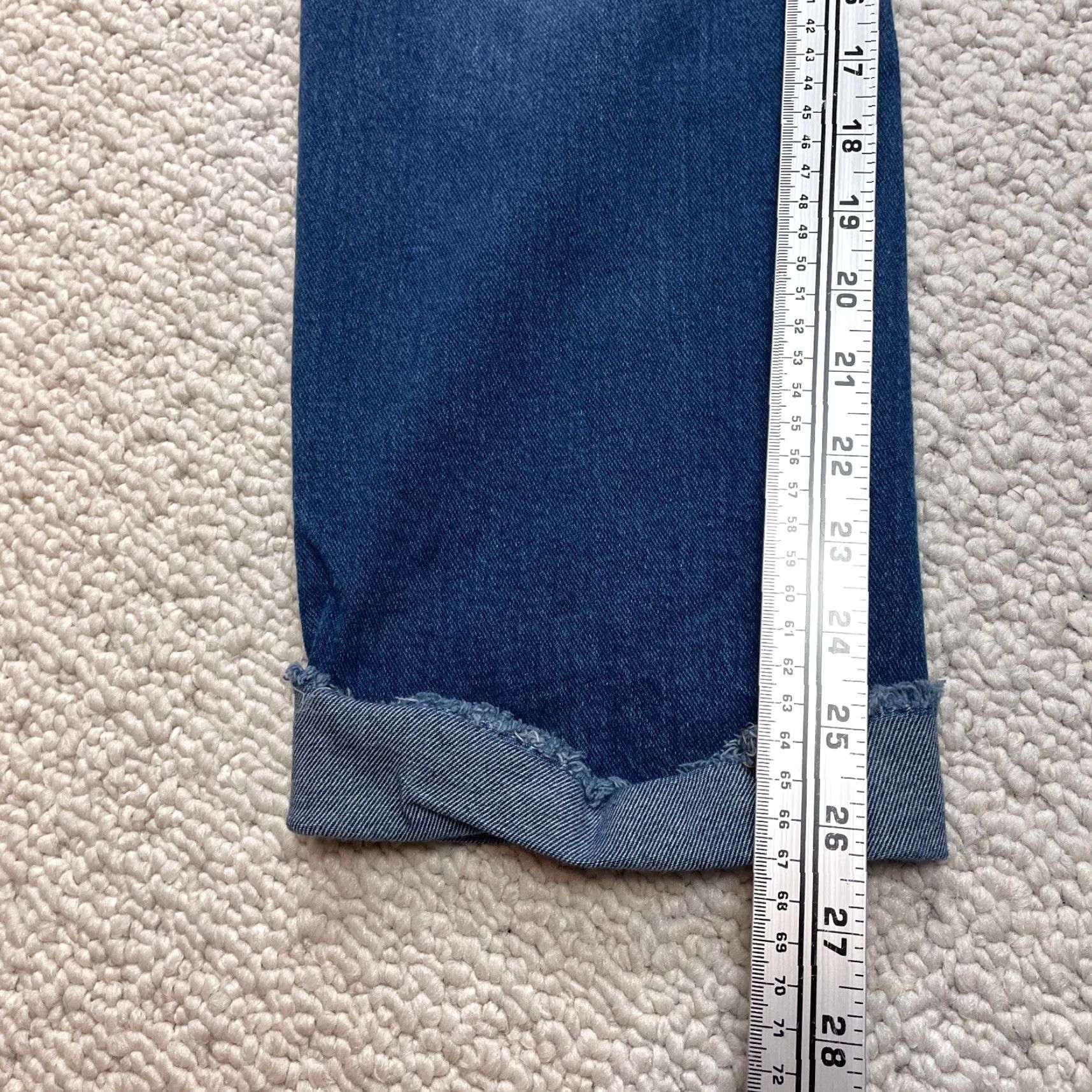 Denime New Direction Jeans Womens 16 R Girlfriend Blue Denim Rolled Hems 36x26 Size 38" / US 16 / IT 52 - 3 Thumbnail