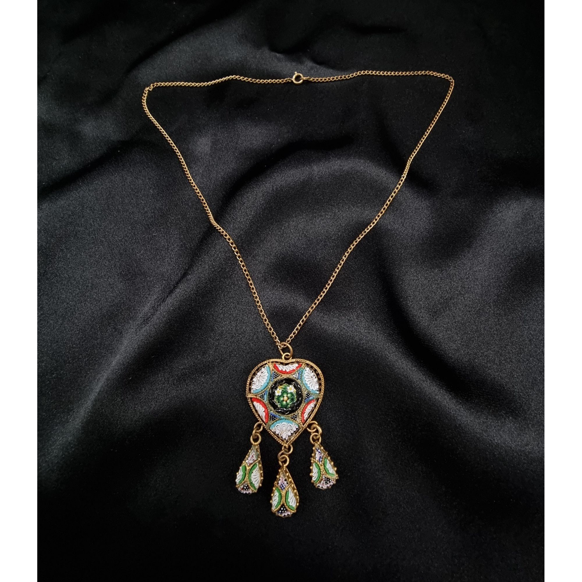 Vintage Rare Find Vintage 1930s-1950s Italian Gold Tone Necklace W/ Size ONE SIZE - 2 Thumbnail