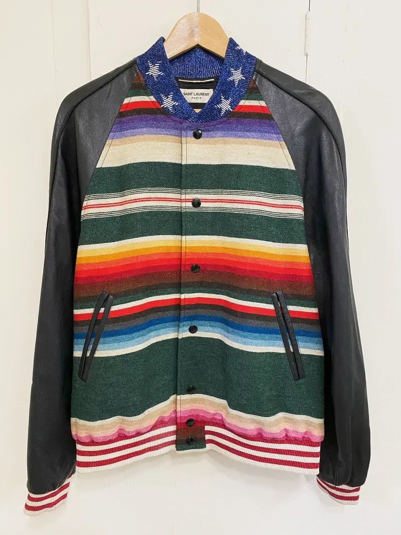 Hedi Slimane × Saint Laurent Paris SS16 Leather Bomber Jacket Size US M / EU 48-50 / 2 - 1 Thumbnail