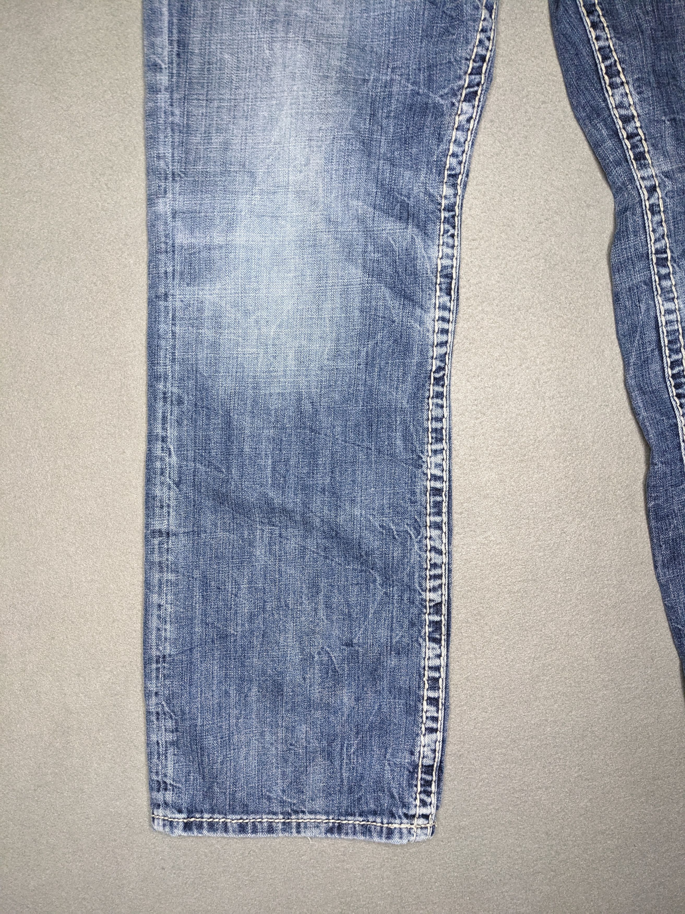 Silver Jeans Co. VTG Silver Jeans 35x33 Grodie Flap Thick Stitch Denim Y2K Size US 35 - 7 Thumbnail