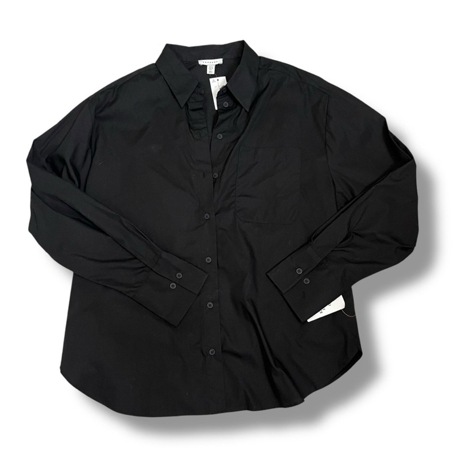 Topshop Topshop oversized black button down shirt NWT Size L / US 10 / IT 46 - 2 Thumbnail