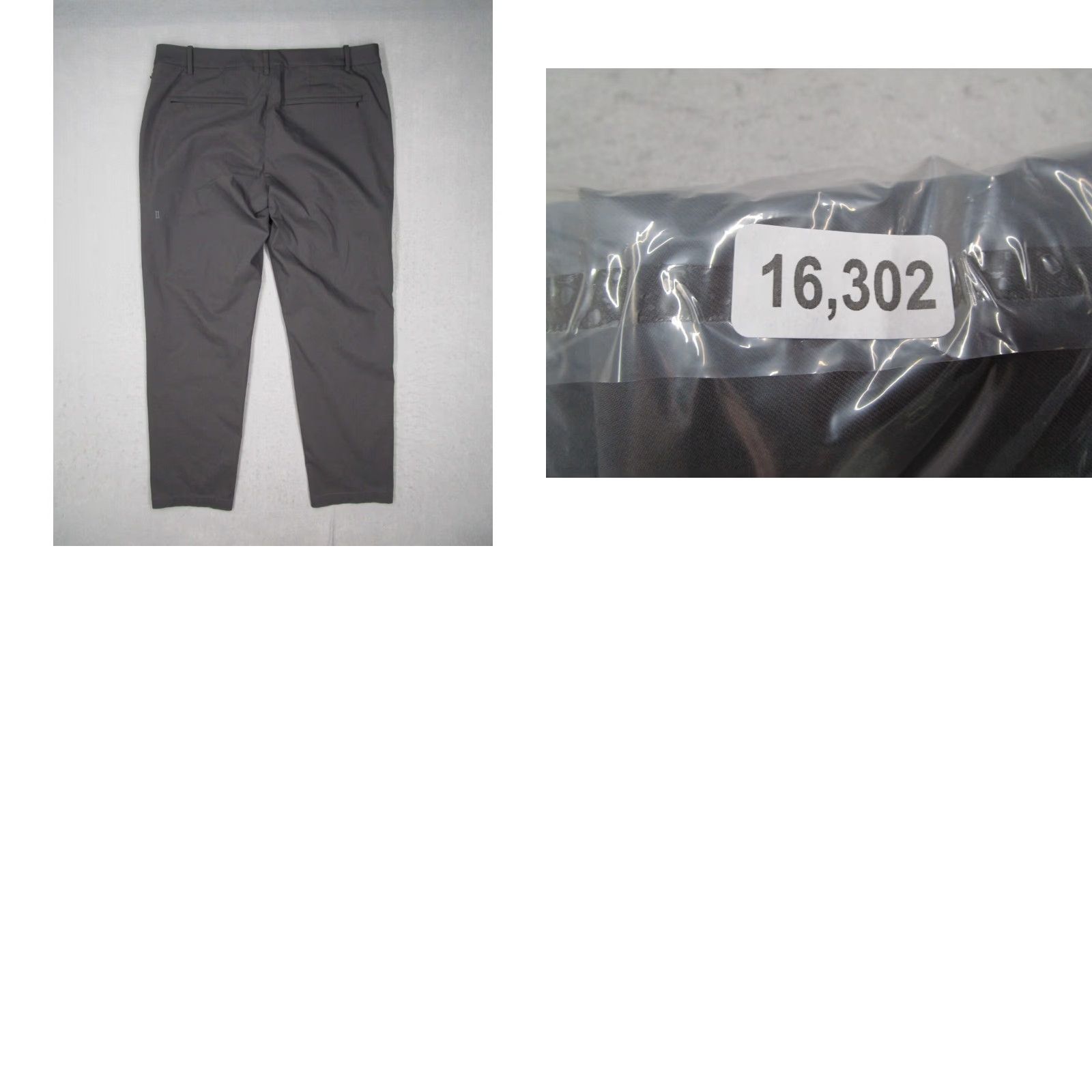 Vintage KIT AND ACE Men’s Slim Chino Pants 36 Gray Slim Fit Travel Performance 36x29 Regular Inseam Gray Logo Pockets Zipper Size US 36 / EU 52 - 8 Thumbnail