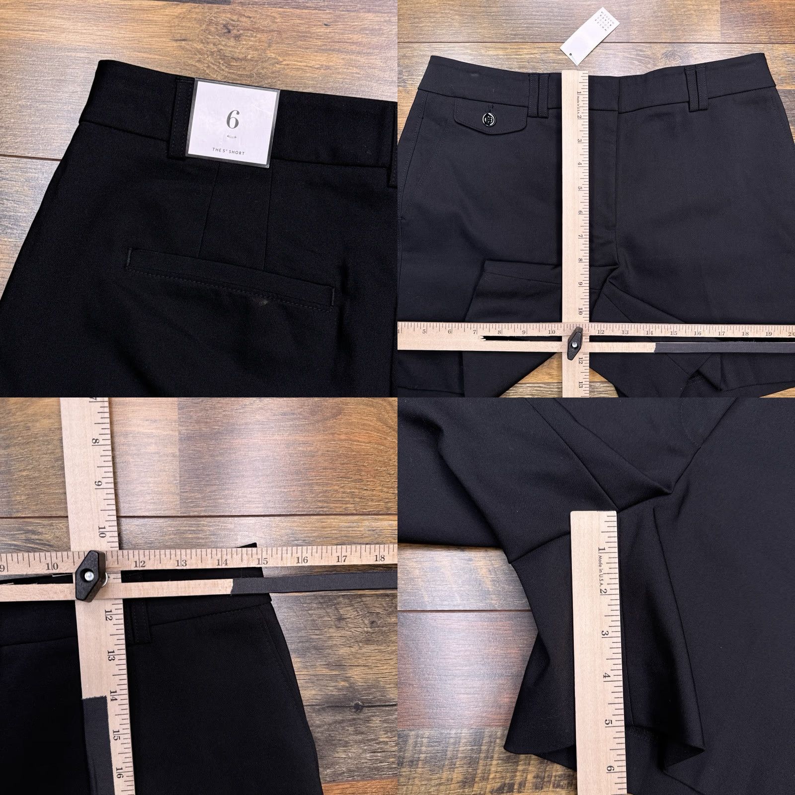 White House Black Market WHBM 5 Inch Shorts Womens 6 Black Low Rise Stretch New Size 28" / US 6 / IT 42 - 8 Thumbnail