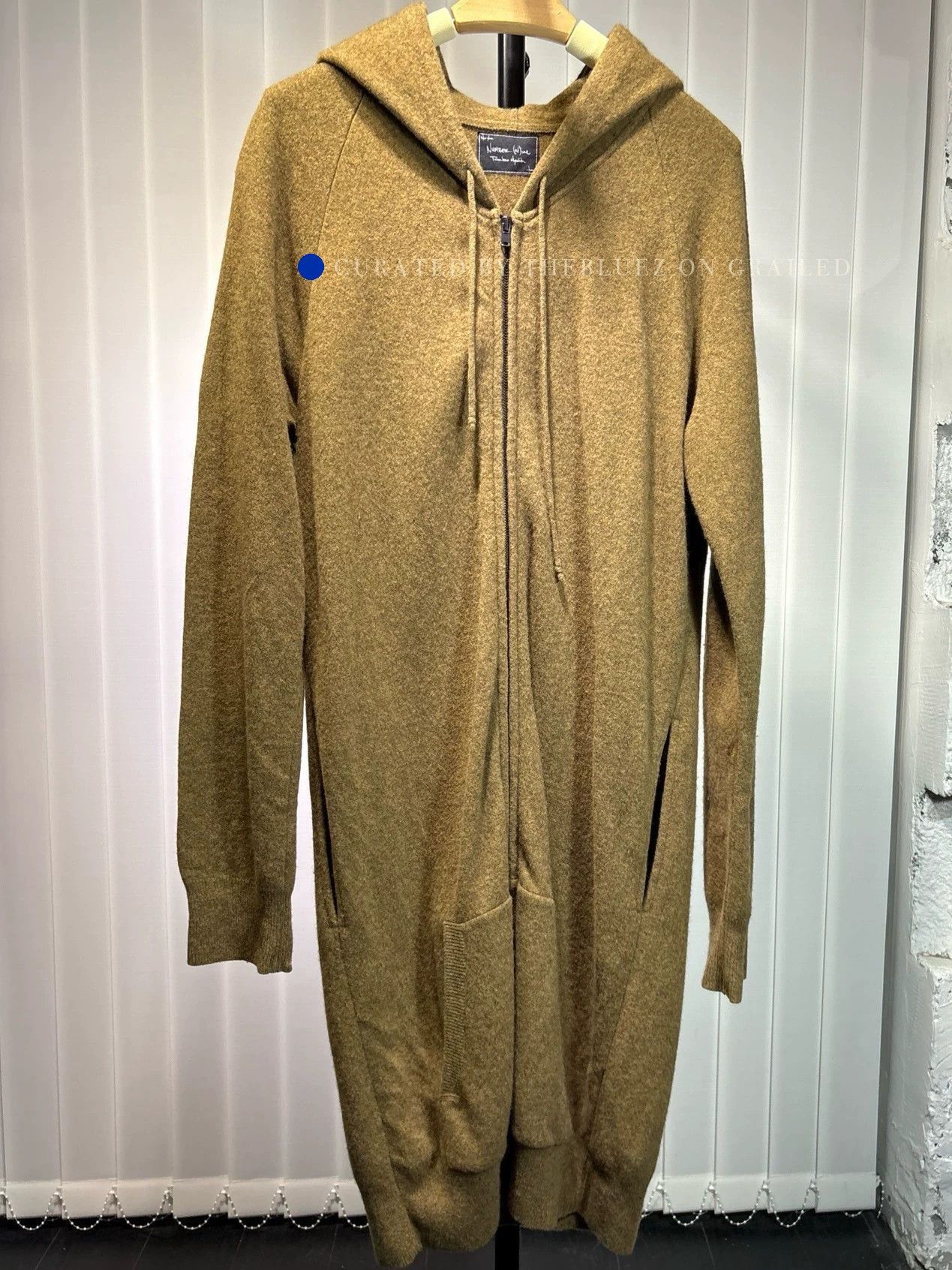Number (N)ine Long Hooded Wool Sweater in Beige Size US L / EU 52-54 / 3 - 1 Thumbnail