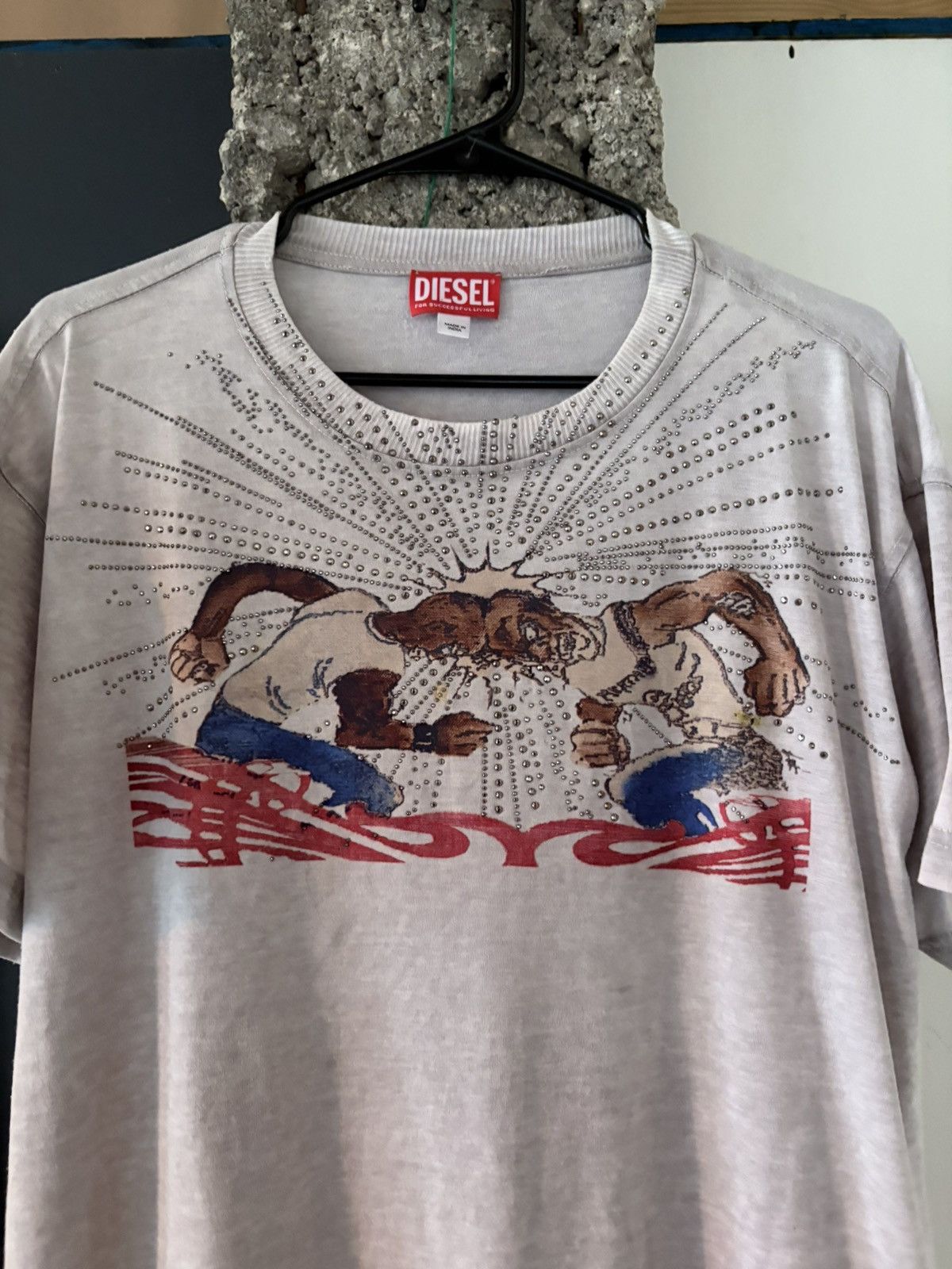 Diesel T-Norm-t15 Diesel T-shirt with rhinestone graphic Size US M / EU 48-50 / 2 - 2 Thumbnail