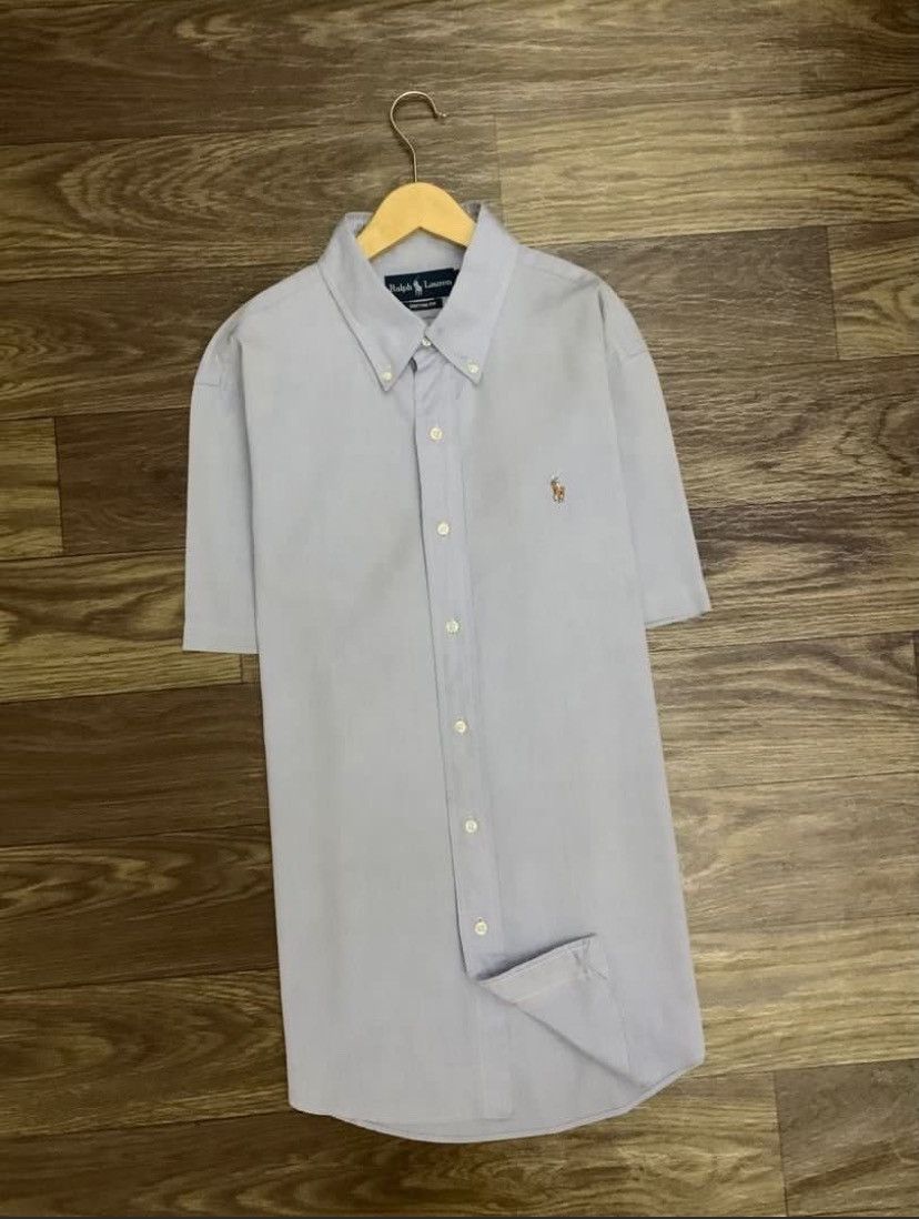 Ralph Lauren Mens Shirt RALPH LAUREN Cotton Chambray Short Sleeve Size US XXL / EU 58 / 5 - 2 Thumbnail