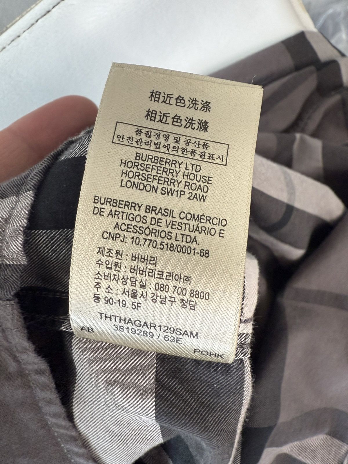 Burberry Burberry Brit Grey Check Longsleeve Shirt Size US XS / EU 42 / 0 - 6 Thumbnail