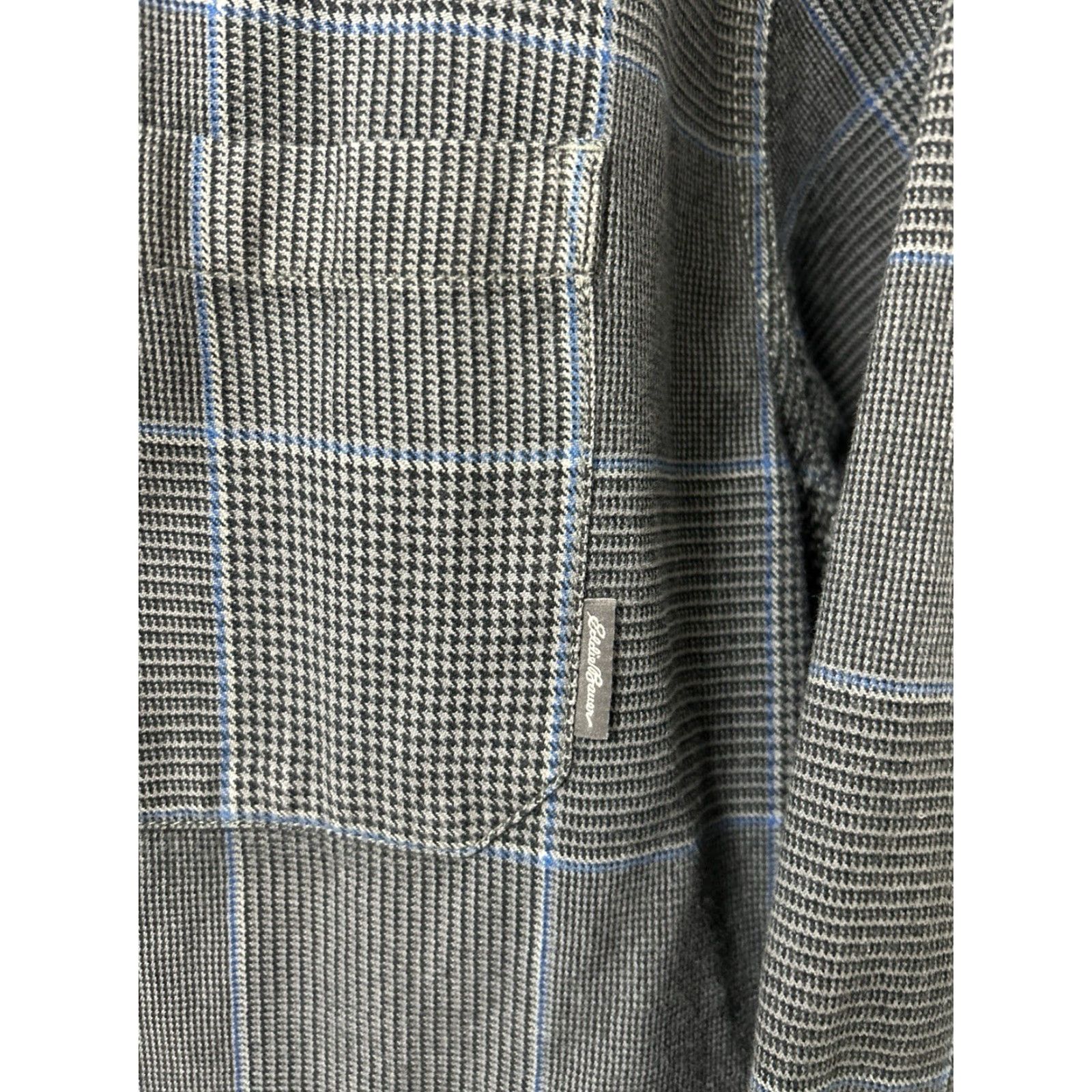 Eddie Bauer Eddie Bauer Shirt Mens Large Gray Houndstooth Plaid Button-Down L/S Casual Workwear Pocketed Collar Button-Up Vintage No Size US L / EU 52-54 / 3 - 5 Thumbnail
