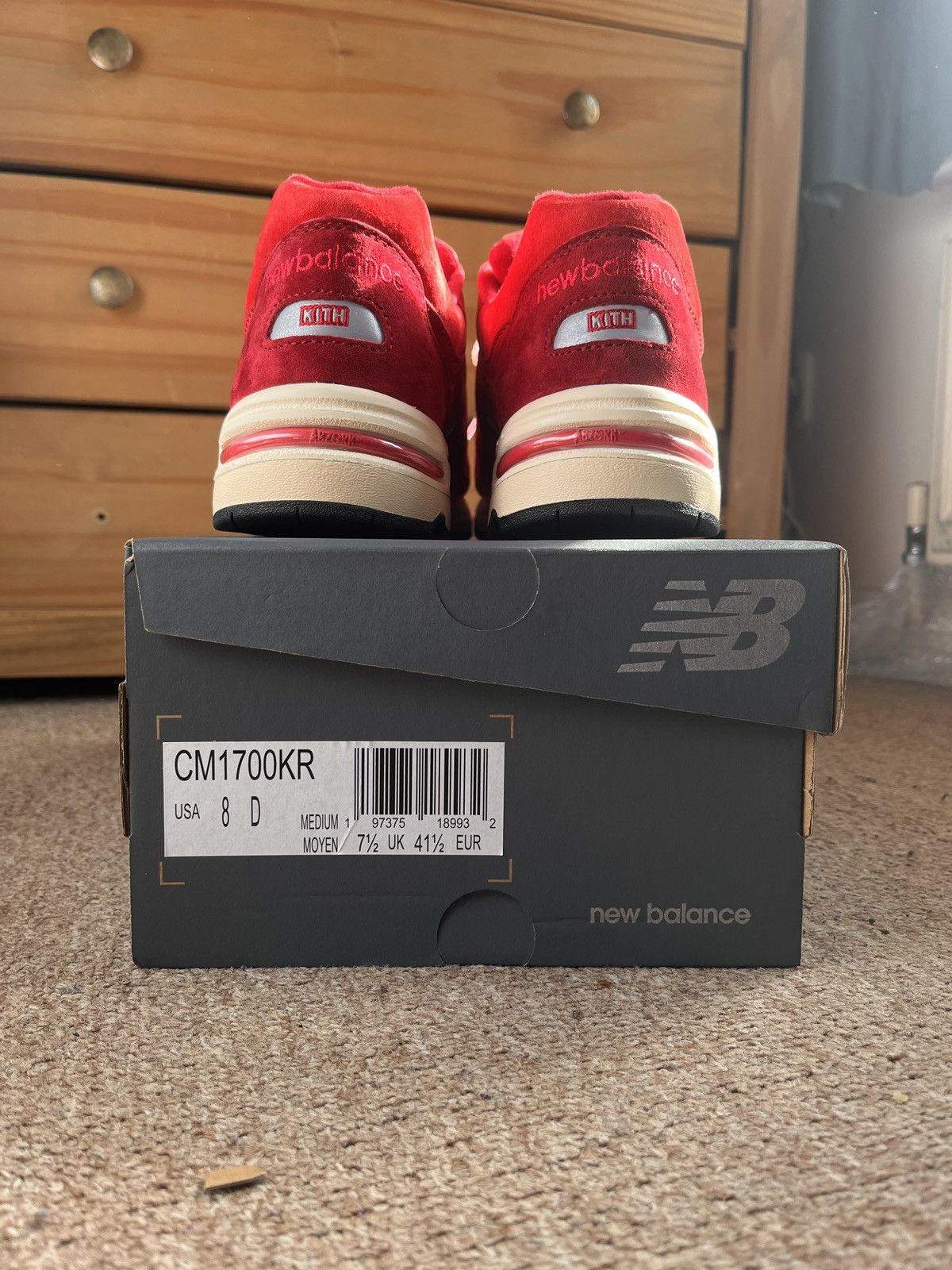 Kith × New Balance Kith/New Balance 1700 ‘Toronto Red’ - US 8 Size US 8 / EU 41 - 7 Thumbnail