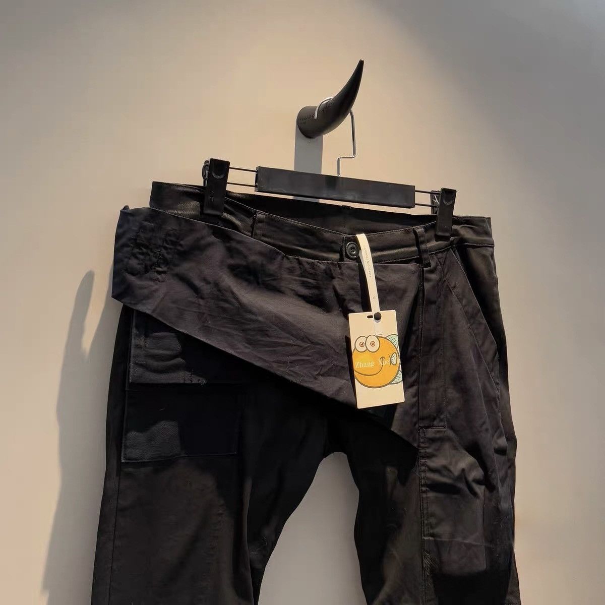 Rick Owens Size 48 RO slanted-front motorcycle pants Size US 38 / EU 54 - 4 Thumbnail