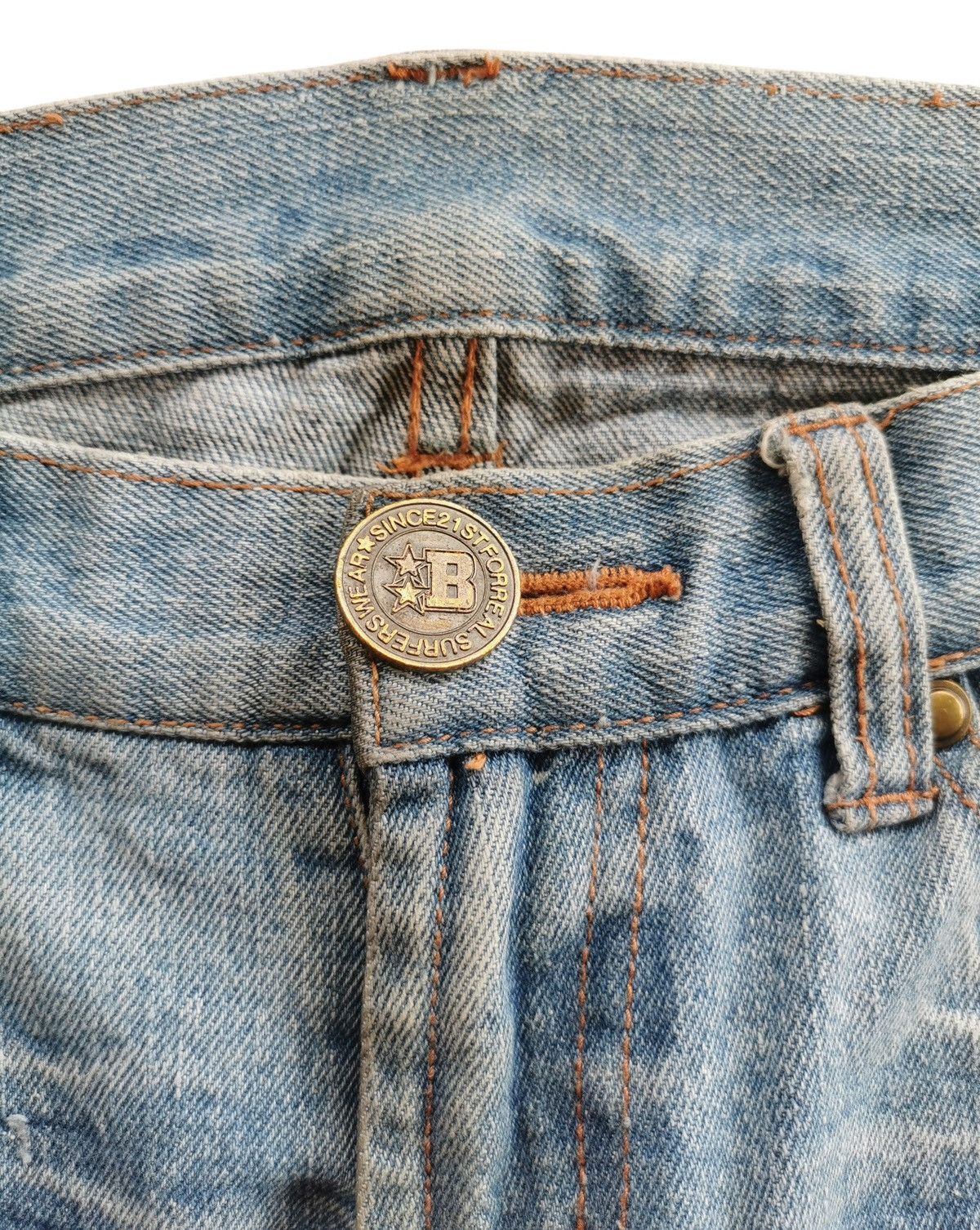 Japanese Brand Vintage Japanese Brand Buzz Spunky Patched Denim Flare Jeans Size US 32 / EU 48 - 9 Thumbnail