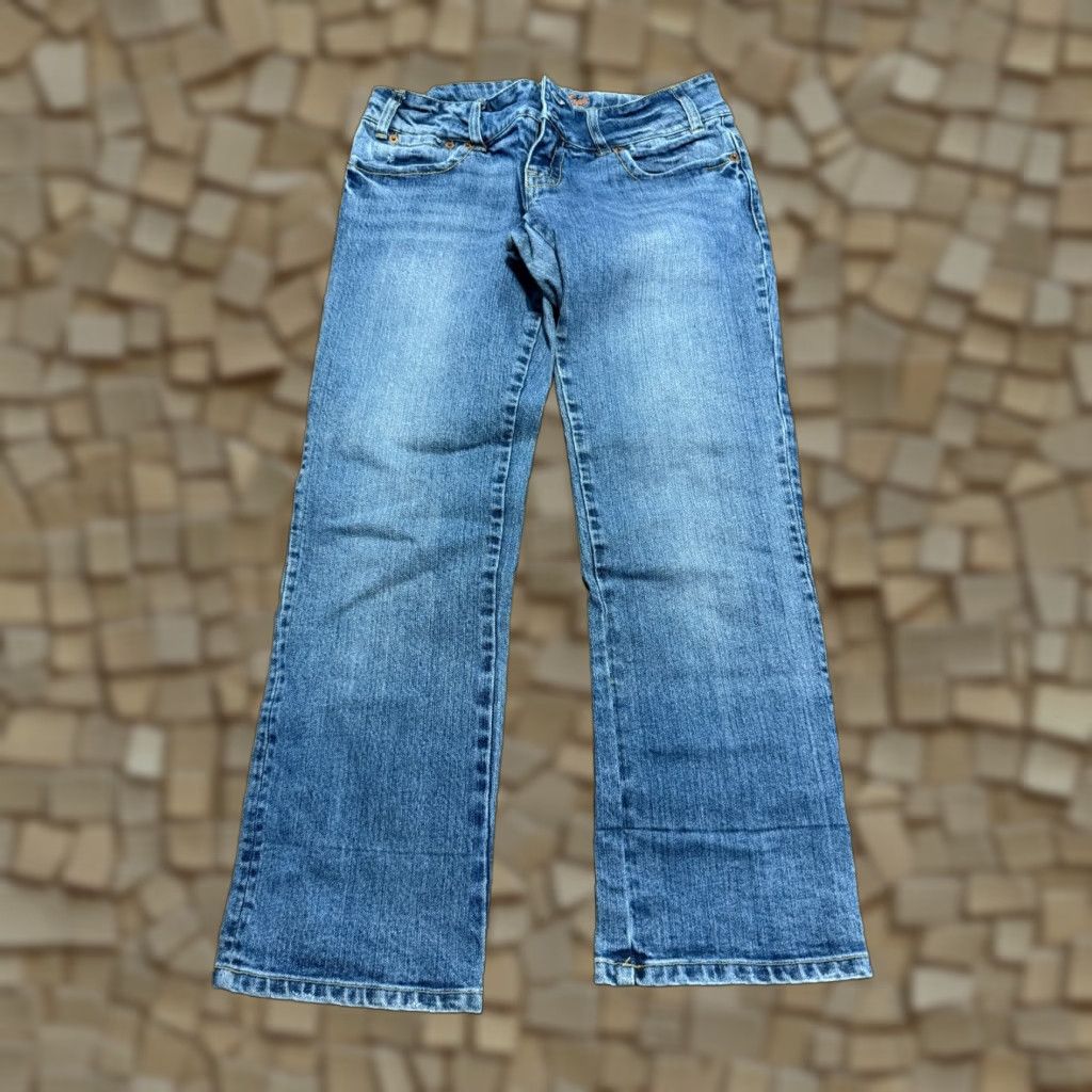 American Eagle Outfitters VINTAGE American Eagle Jeans Women's 6 Blue Denim Skinny Mid Rise Zip Pockets Size 28" / US 6 / IT 42 - 1 Thumbnail