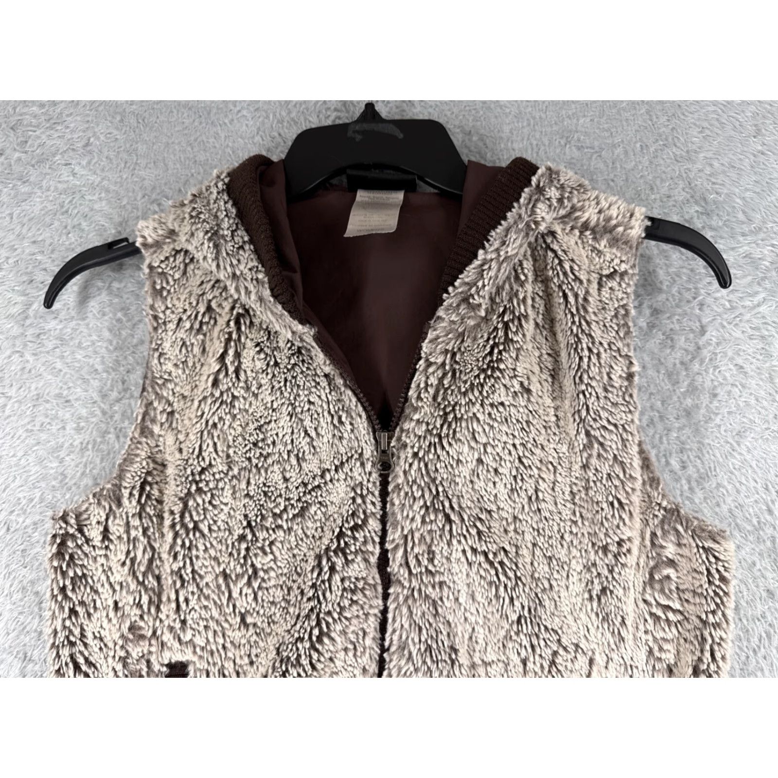 Patagonia Patagonia Jacket Women Small Brown Beige Conejo Hooded Vest Full Zip Polyester Lining Fleece Zipper Vintage Yes Regular Size S / US 4 / IT 40 - 4 Thumbnail