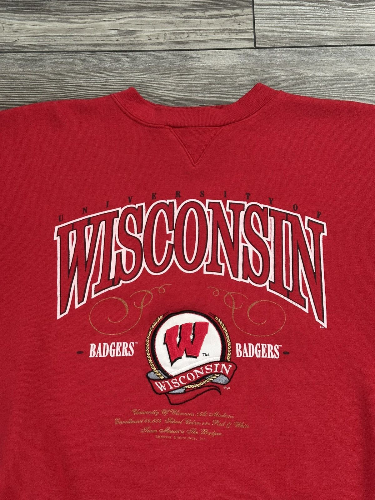 Vintage Vintage University Of Wisconsin Crewneck Size US L / EU 52-54 / 3 - 2 Thumbnail