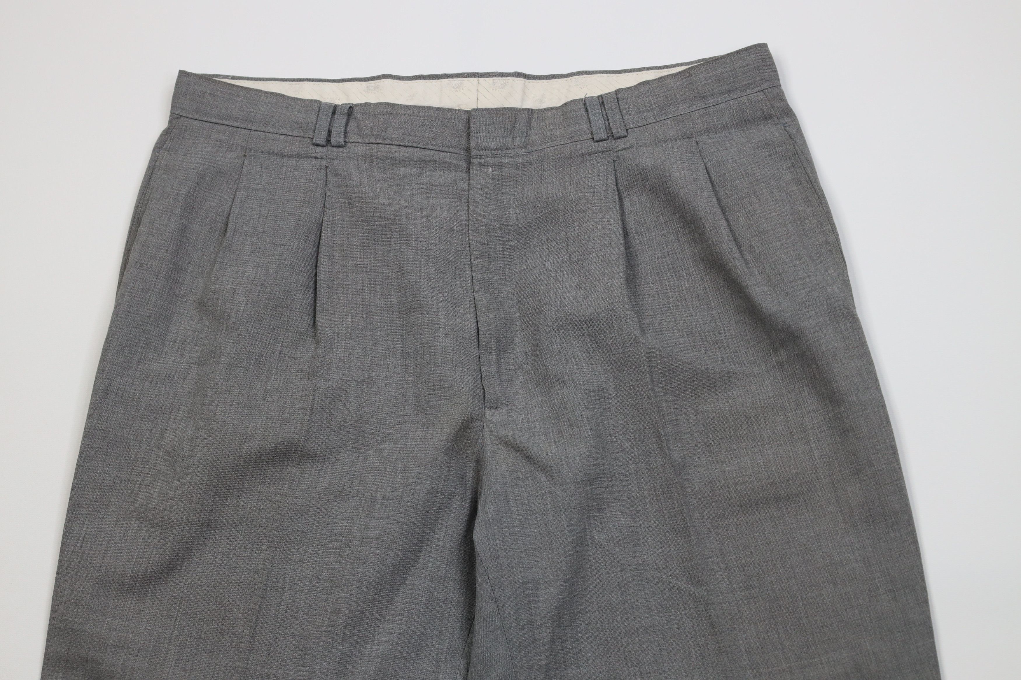 Vintage Vintage 70s Streetwear Blend Chambray Chino Pants Gray Size US 34 / EU 50 - 2 Thumbnail