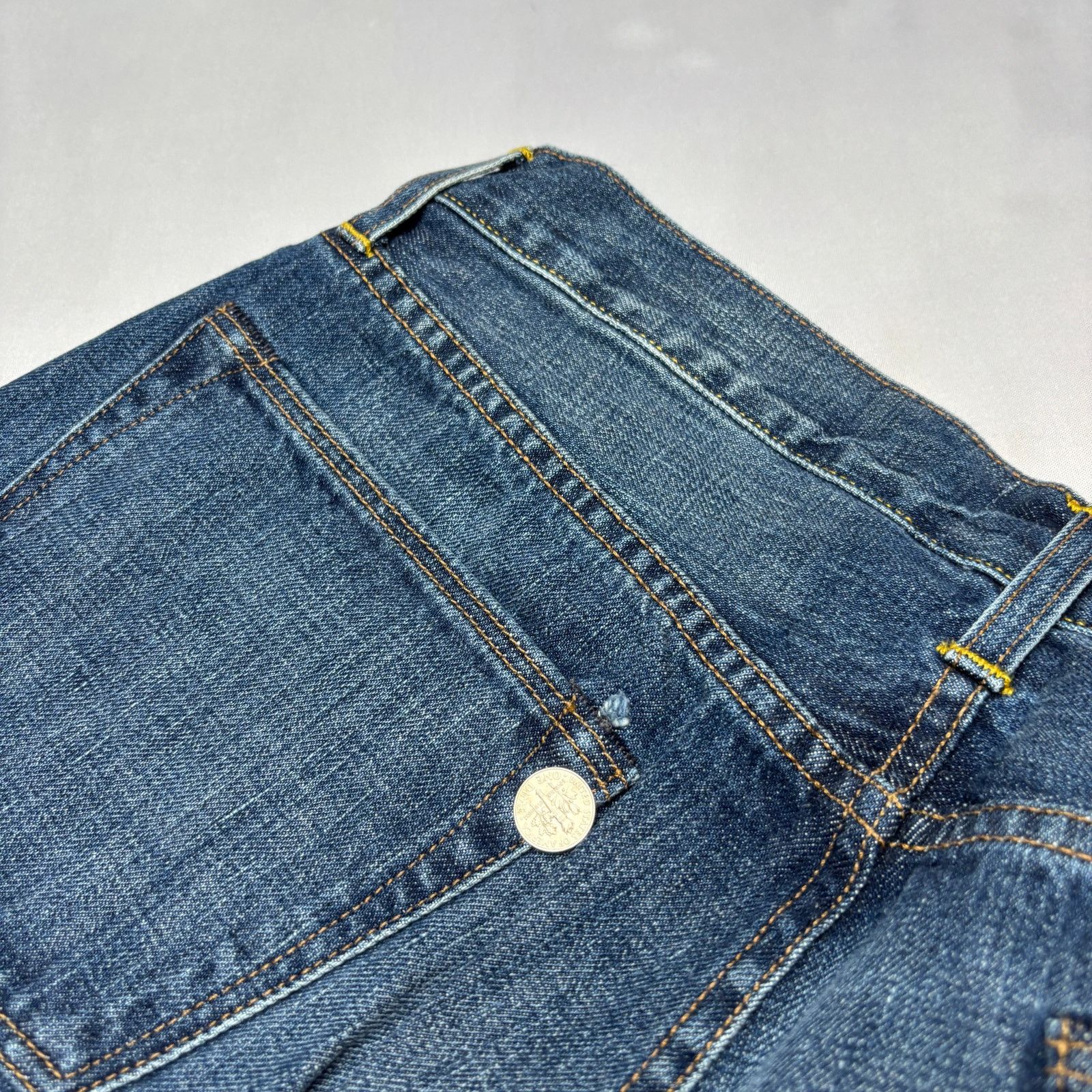 Sid Mashburn $325 Sid Mashburn Japanese Selvedge Deep Indigo Jeans 33x32 Size US 33 - 12 Thumbnail