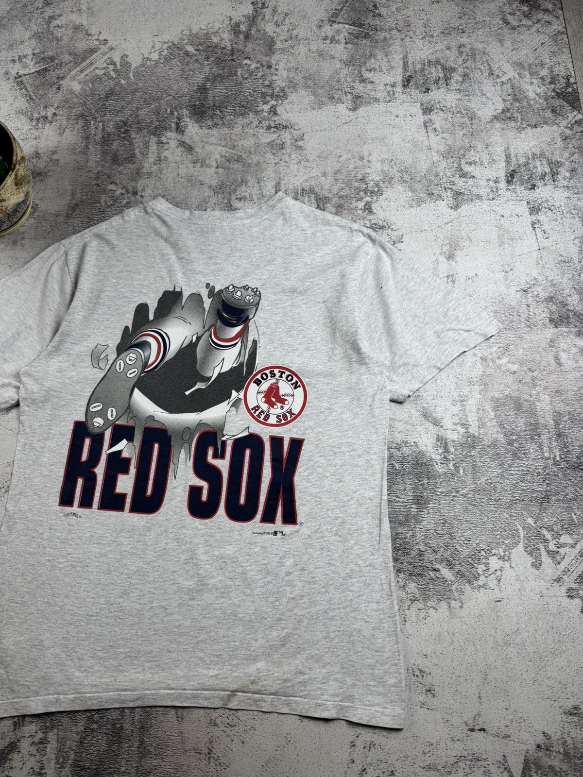 MLB Boston Red Sox Nutmeg Men’s XL Cotton Vintage Baseball MLB Jersey USA T Shirt Size US XL / EU 56 / 4 - 13 Thumbnail