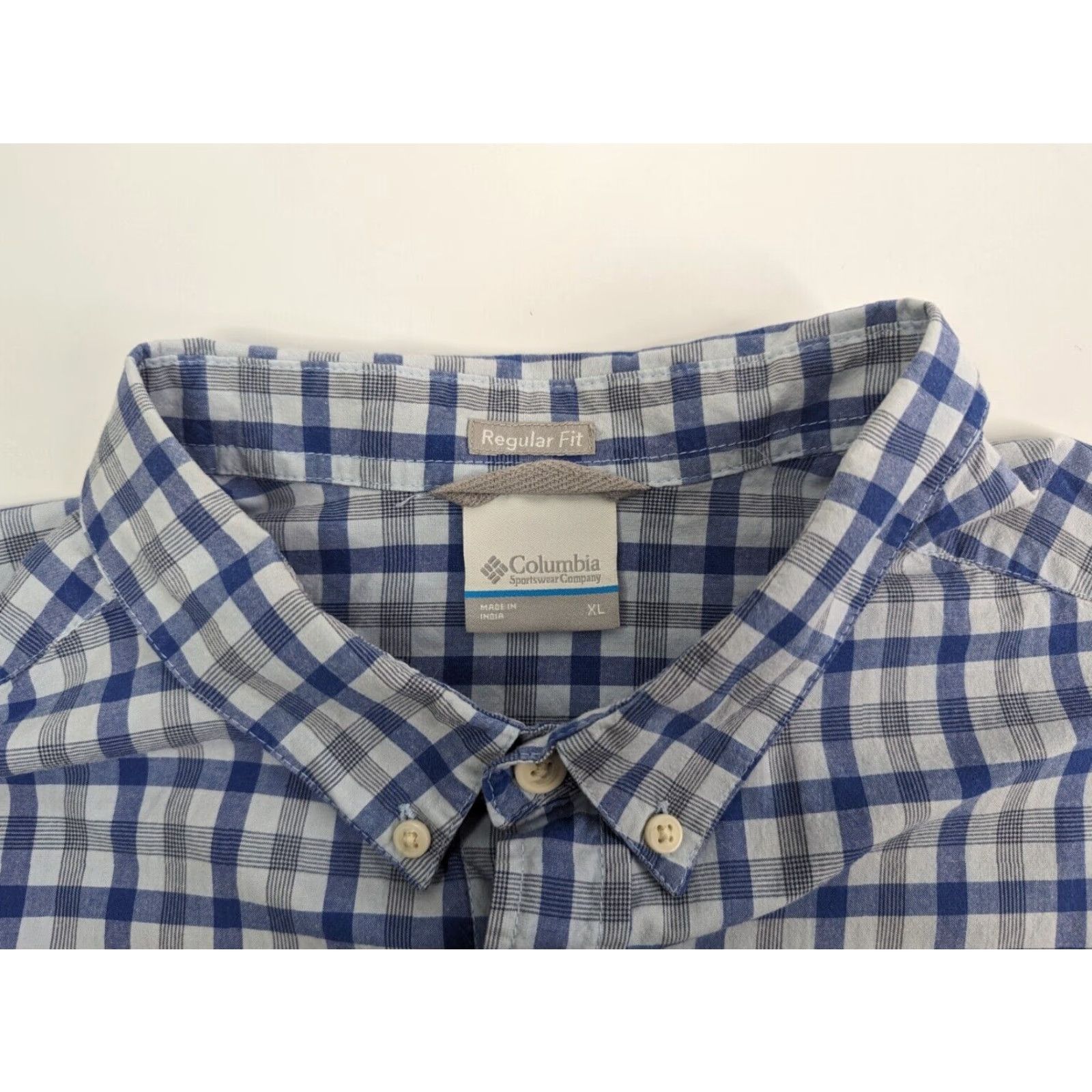 Vintage Columbia Shirt Button-Up Short Sleeve XL Blue Plaid Rapid Rivers II Button Down Casual Travel Mens Size US XL / EU 56 / 4 - 6 Thumbnail
