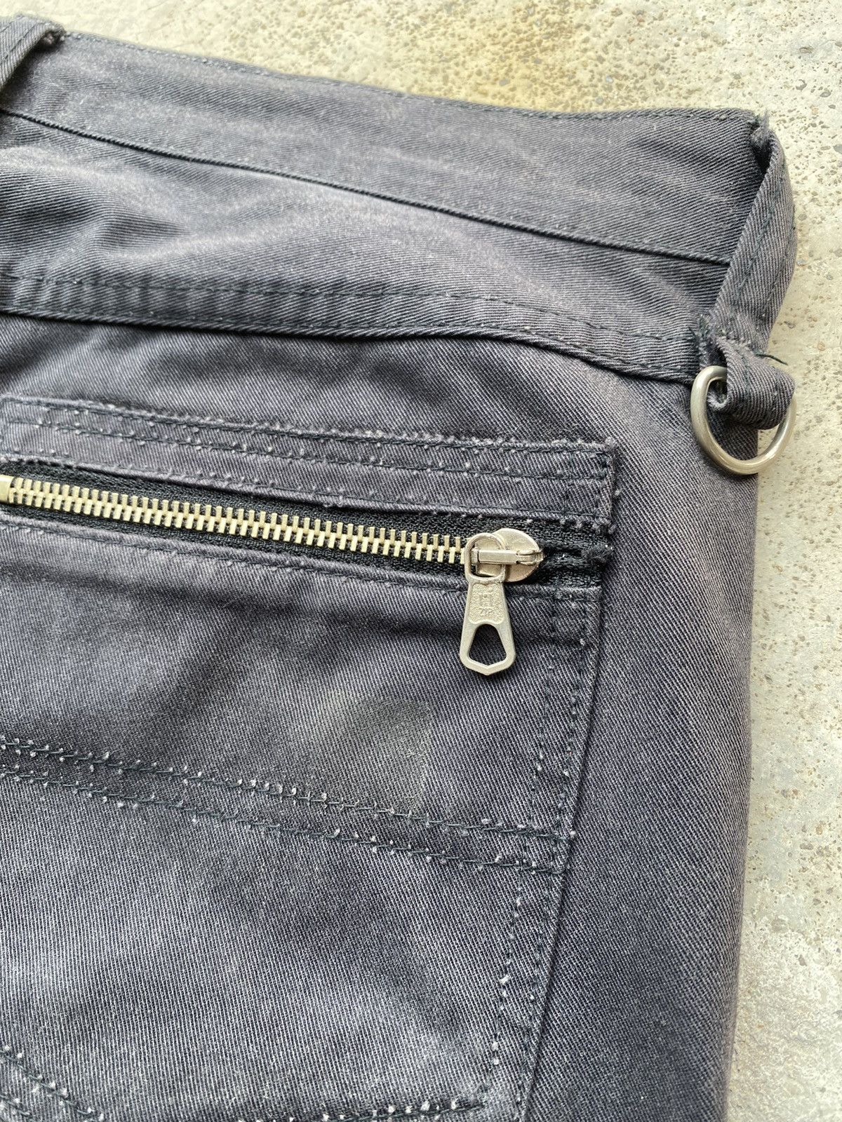 Japanese Brand Open Leg Multi Zipper Flare Pants (7 riri zipp) Size US 30 / EU 46 - 18 Thumbnail