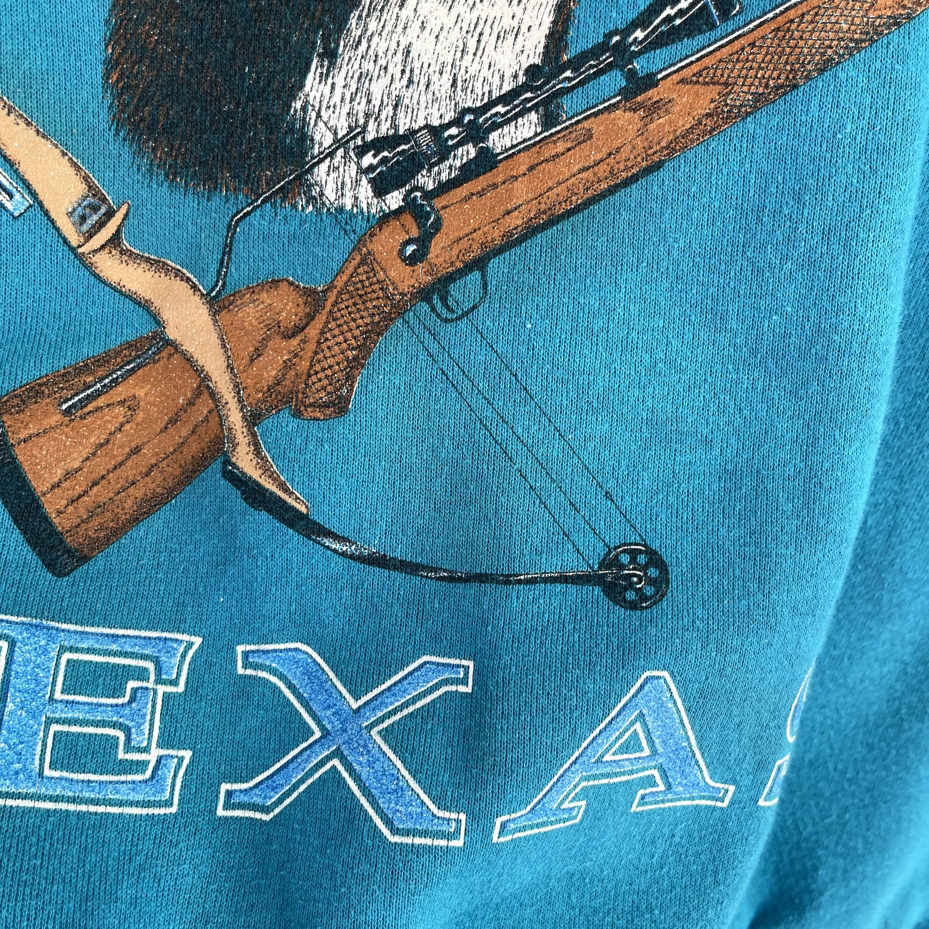 Habitat × Vintage Vintage 90s TEXAS Moose Deer Forest Printed Sweatshirt Size US L / EU 52-54 / 3 - 9 Thumbnail