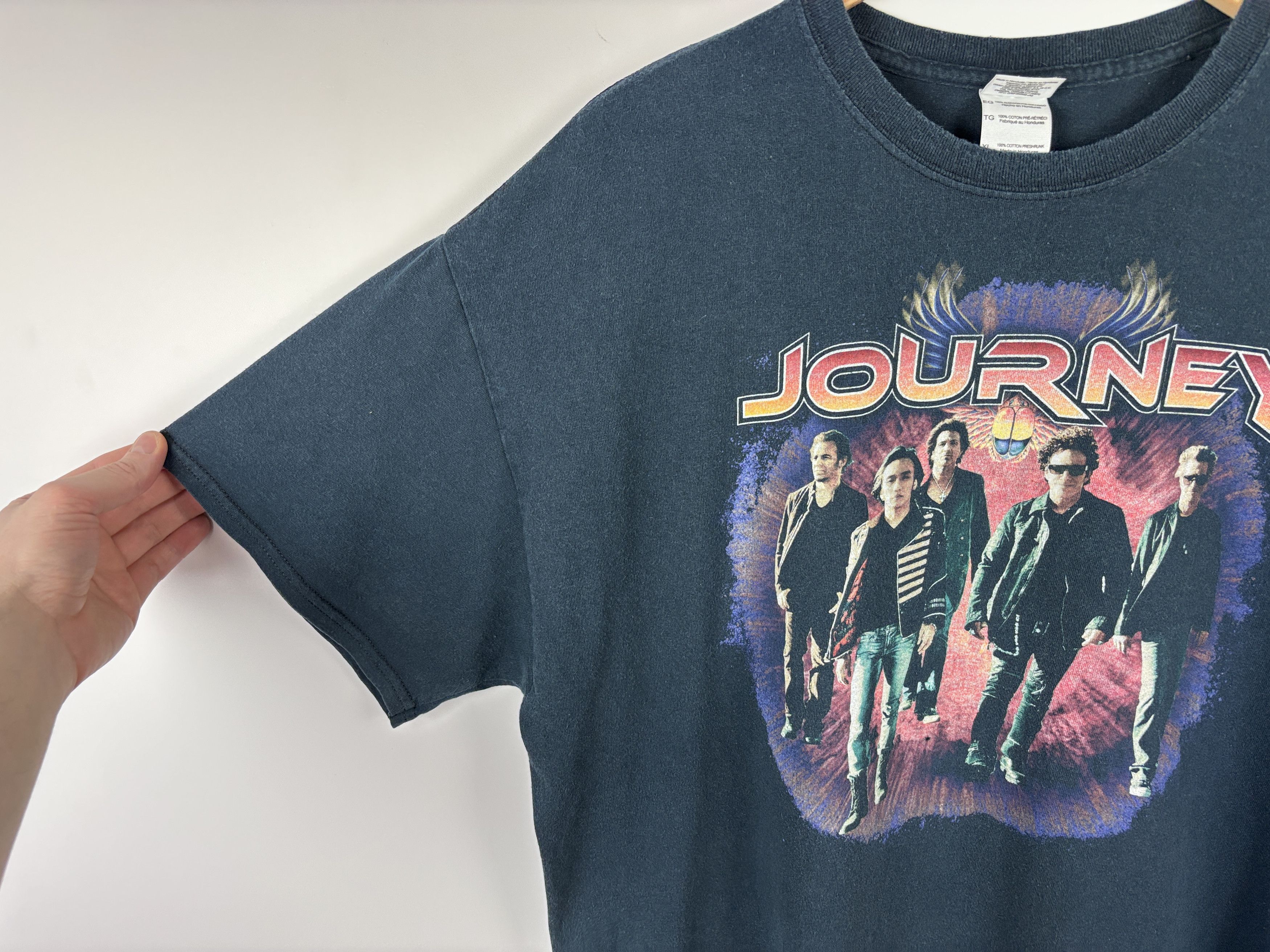 Band Tees Mens Journey 2013 Tour Rock T-Shirt Navy Blue Size XL Size US XL / EU 56 / 4 - 2 Thumbnail