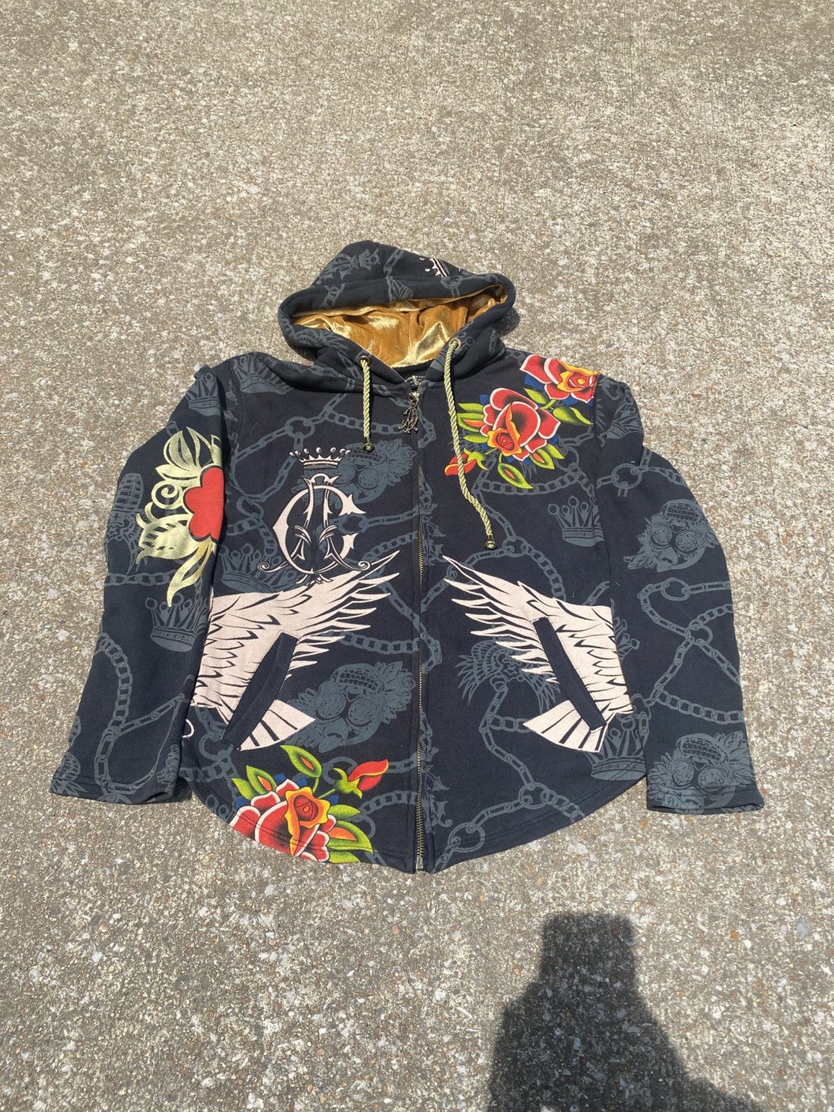 Christian Audigier Christian Audiger Hoodie Ed Hardy Y2K Womens L Size M / US 6-8 / IT 42-44 - 1 Thumbnail