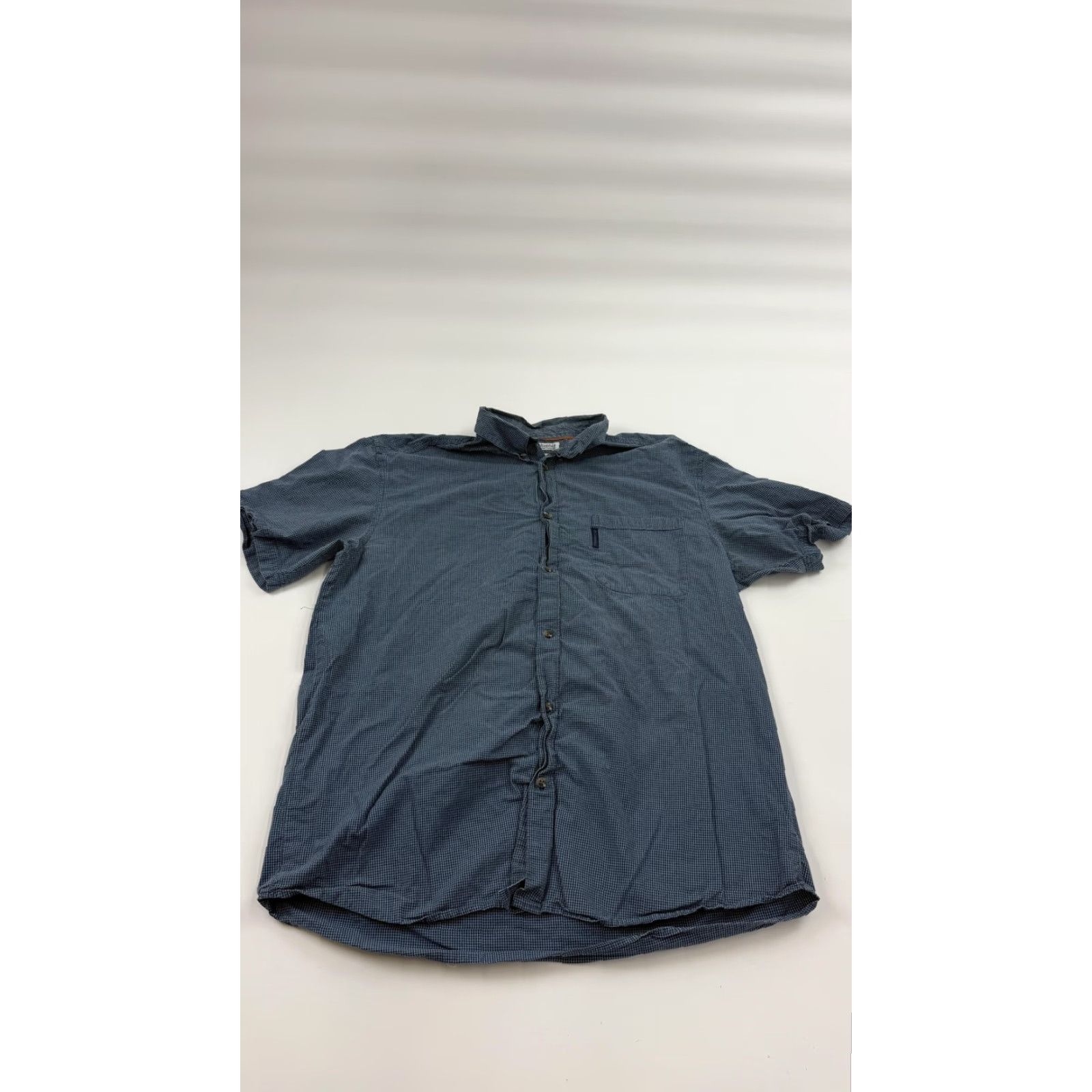 Vintage Columbia Outdoor Shirt Mens XL Blue Checkered Short Sleeve Button-Up Casual 100% Cotton Size US XL / EU 56 / 4 - 2 Thumbnail