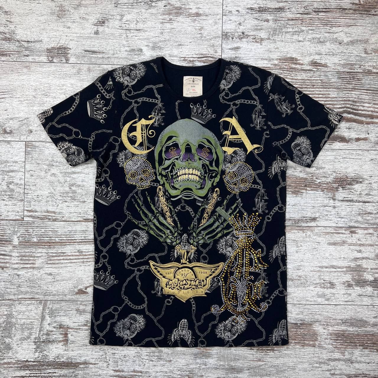 Christian Audigier × Ed Hardy Cristian Audigier Los Angeles T-Shirt Multicolor Size XL Size US XL / EU 56 / 4 - 1 Thumbnail
