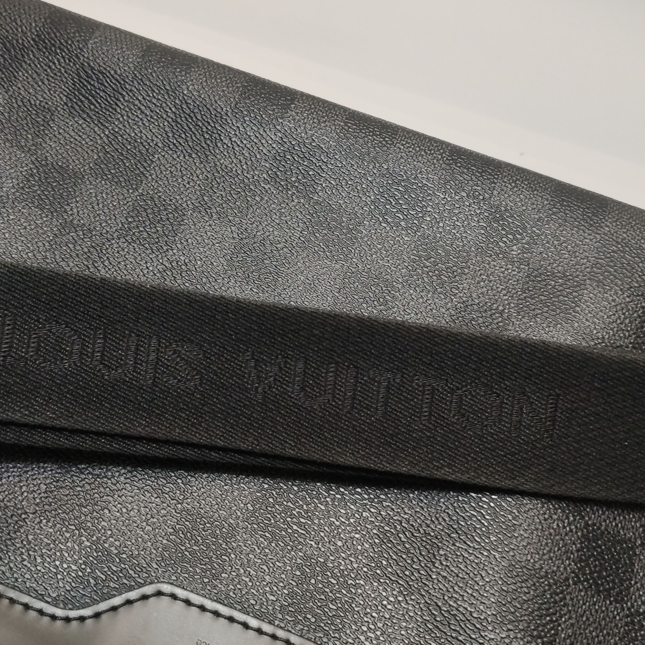 Louis Vuitton (LV) District leather checkerboard flap messe