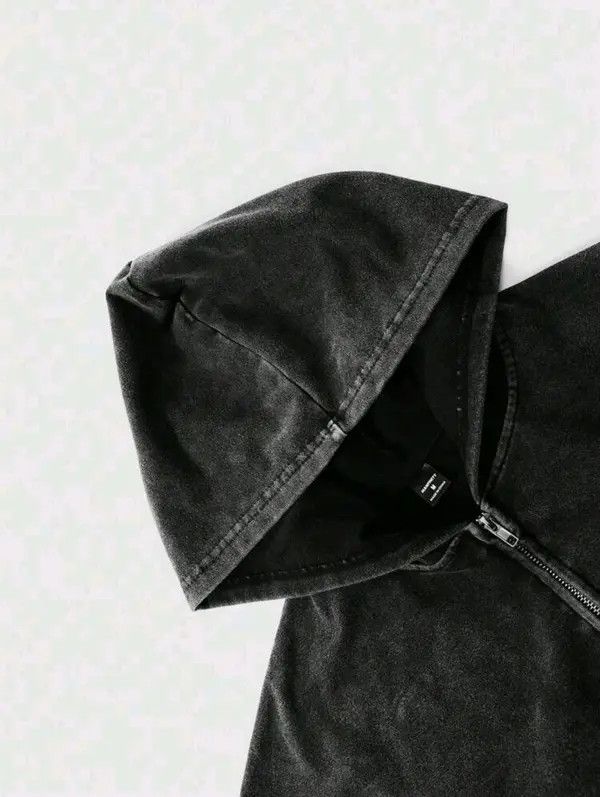 Japanese Brand Casual Faded Snow Flake Vintage Front Zip Hoodie sh Size US XXL / EU 58 / 5 - 3 Thumbnail