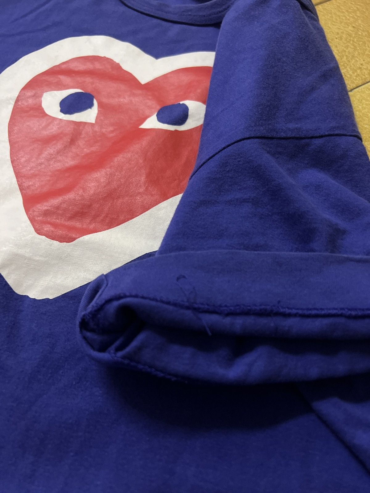 Comme des Garcons VTG Comme des Garçons PLAY Big Heart Purple SINGLE STITCH Size US S / EU 44-46 / 1 - 5 Thumbnail