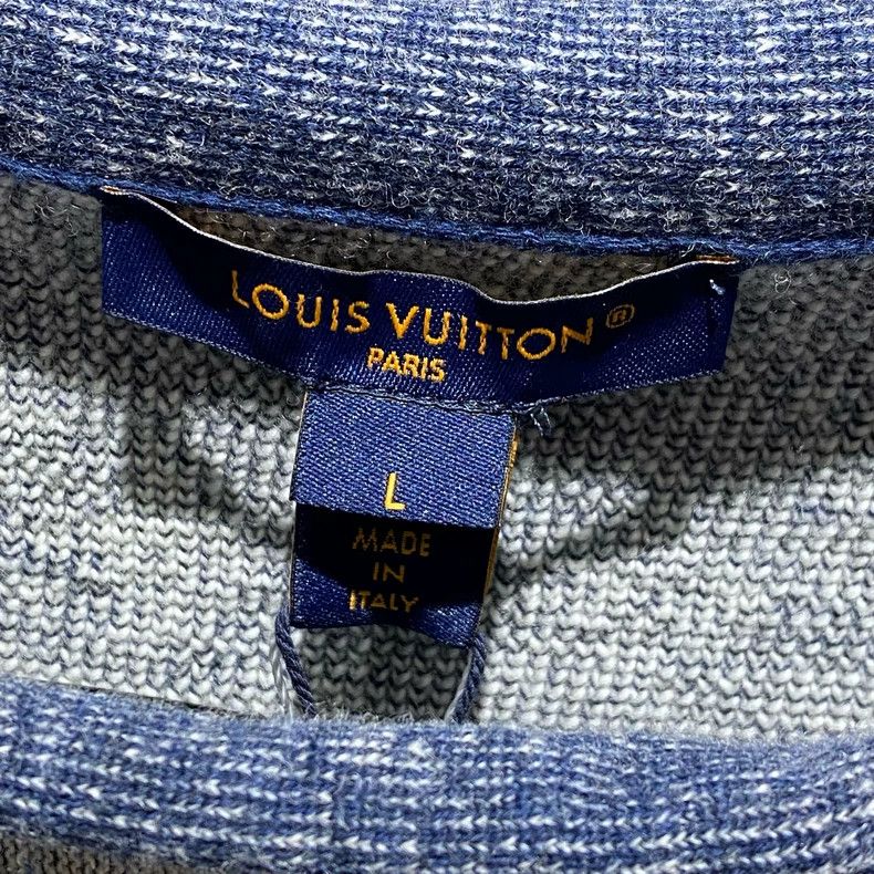 Louis Vuitton Louis Vuitton 24ss blue presbyopic full chain logo wool kn Size L / US 10 / IT 46 - 3 Thumbnail