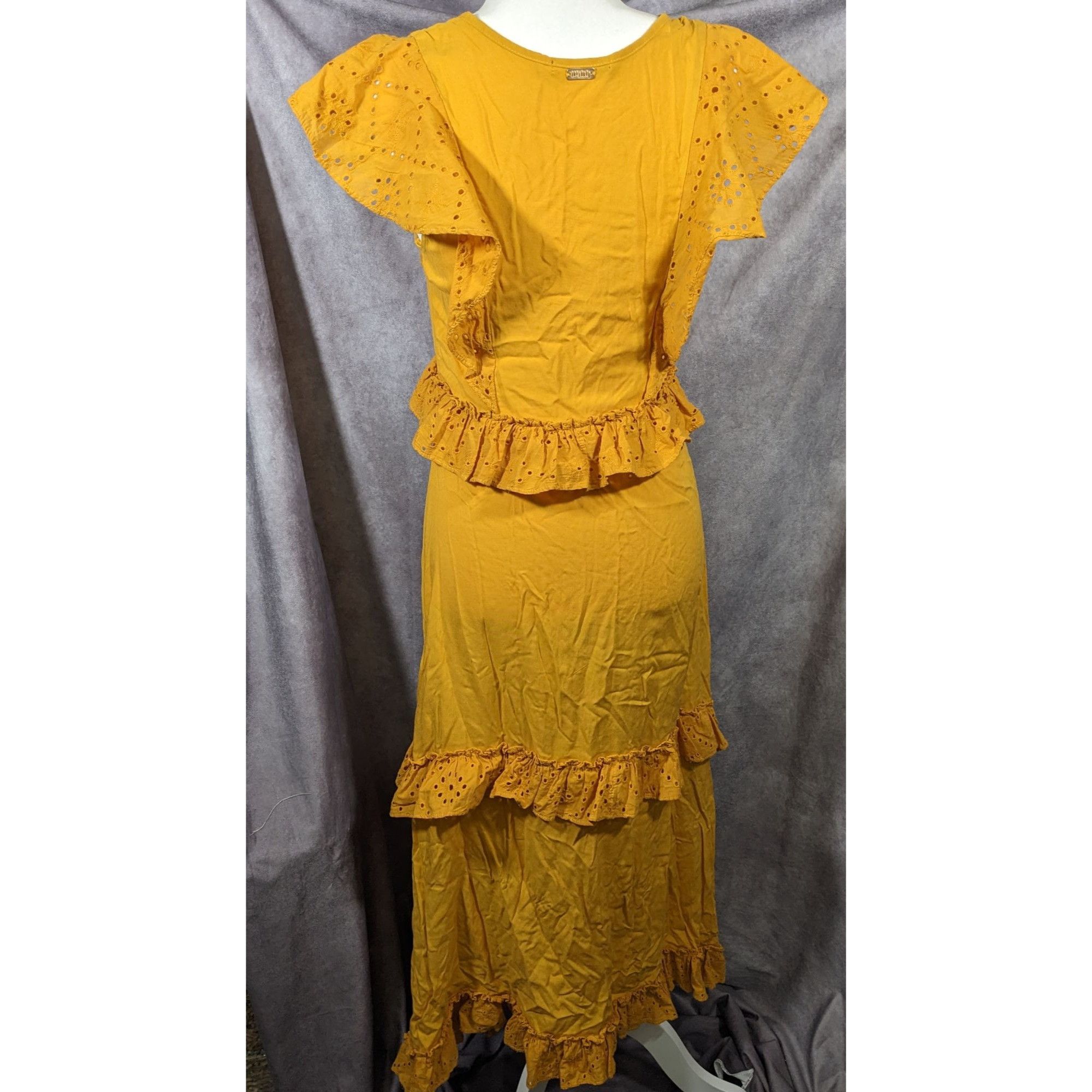 Other Vintage Mustard The Cove Atlantis Ruffle Maxi Dress Size Sma Size S / US 4 / IT 40 - 13 Thumbnail