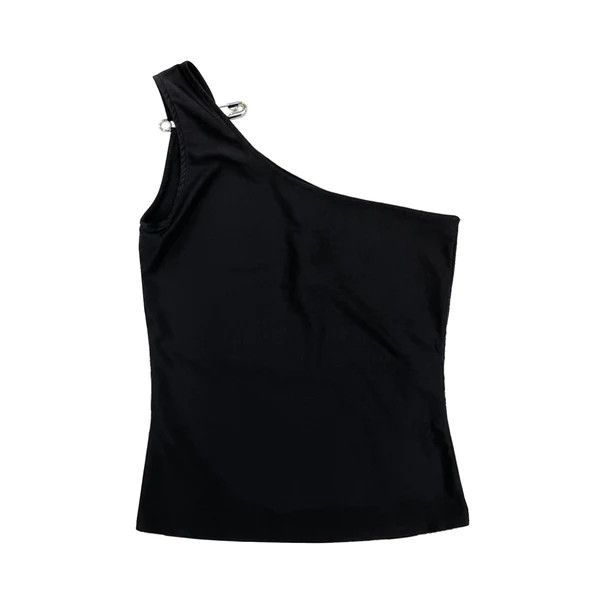 Balenciaga o1la1rc1a1024 Asymetric Tank Top in Black Size M / US 6-8 / IT 42-44 - 1 Thumbnail