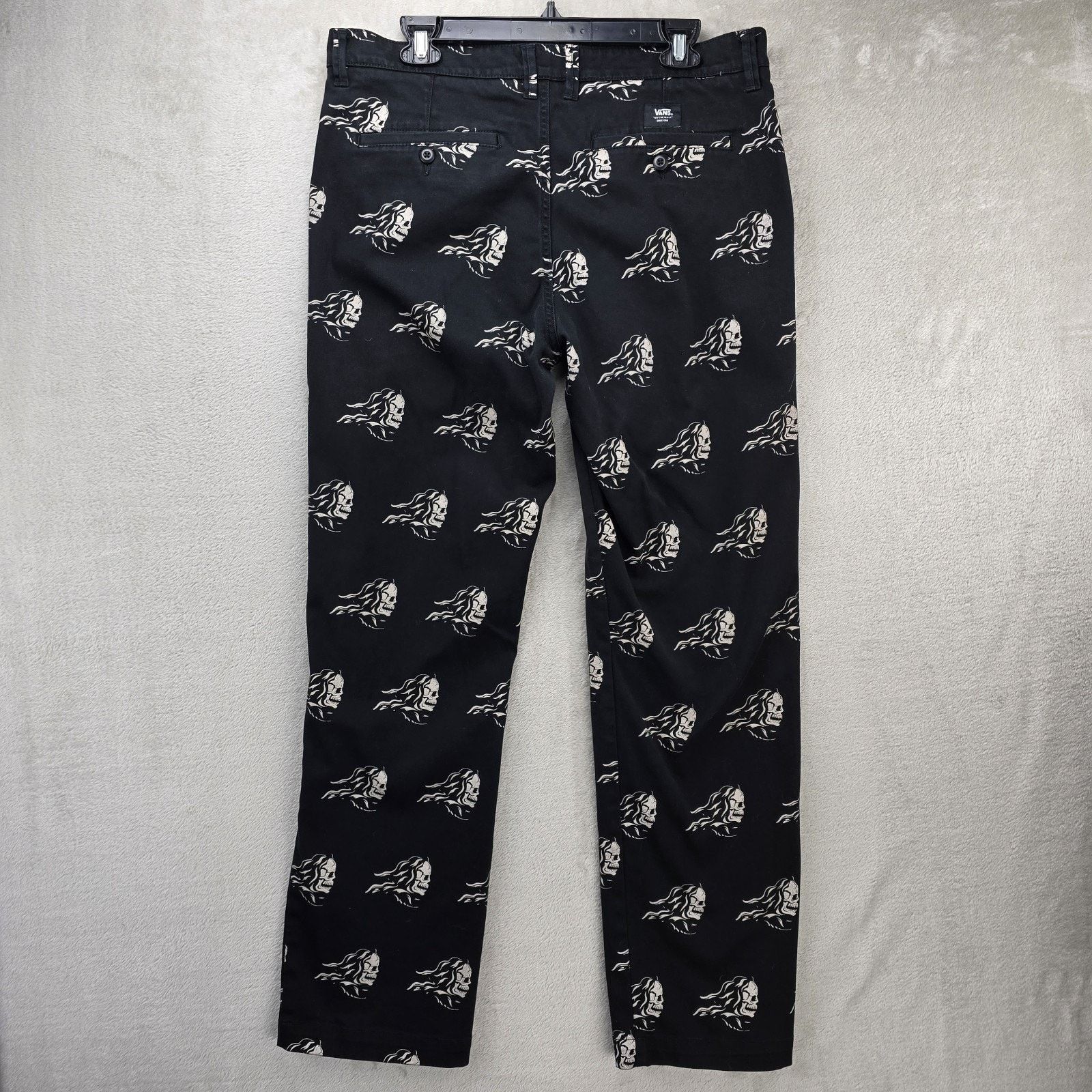 Vans Vans Chino Skater Pants 33 (Fits 34x30) Skulls Reaper AOP Size US 33 - 7 Thumbnail