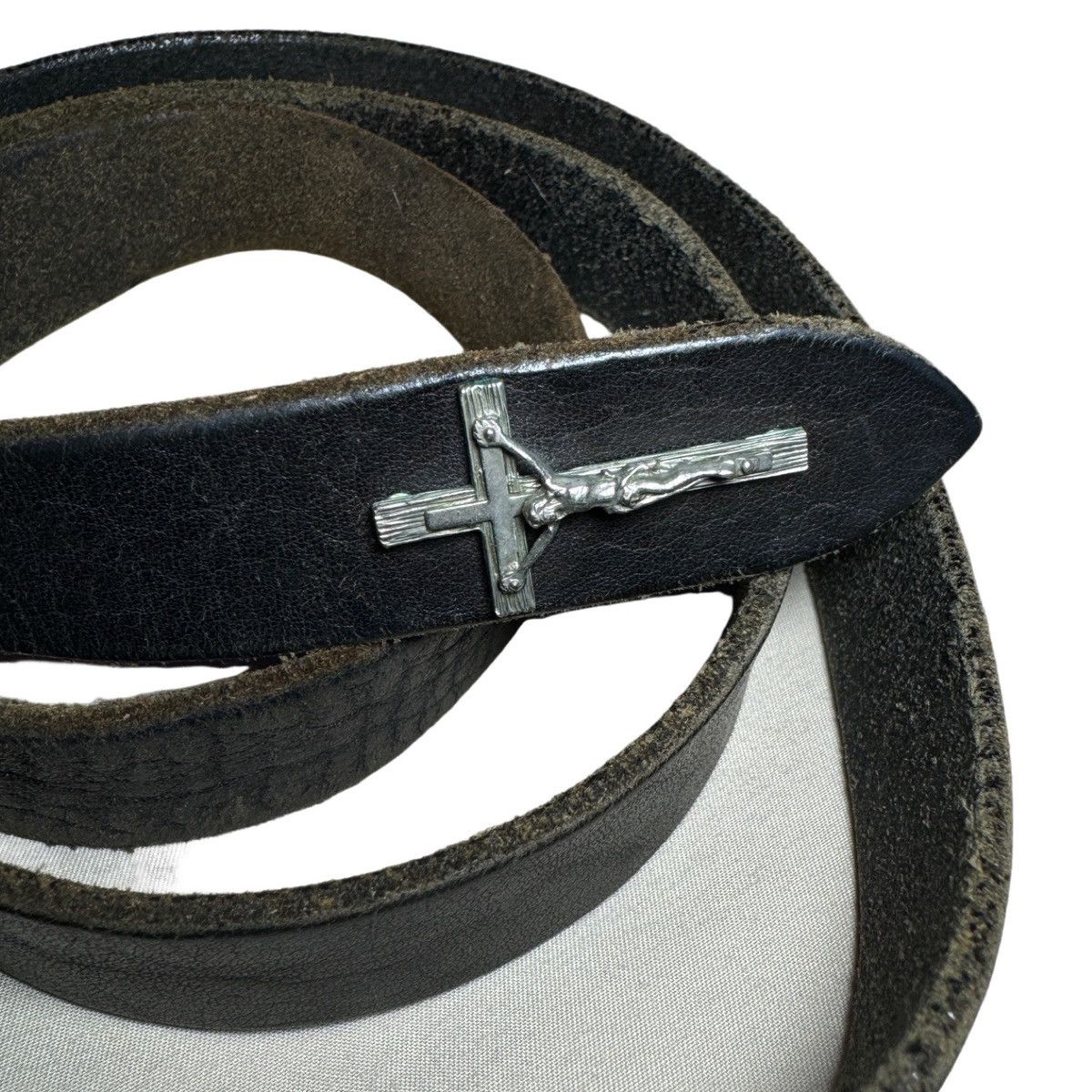 Other Crucifix Dangle Calf Leather Belt Size ONE SIZE - 2 Thumbnail