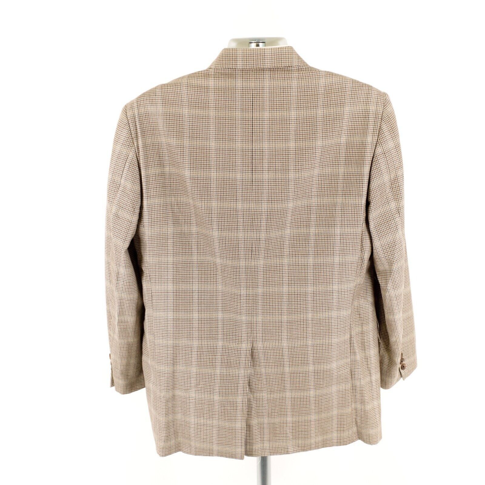 Joseph Abboud Joseph Abboud Classic Wool Silk Green Beige Blue Houndstooth Size 42R - 10 Thumbnail