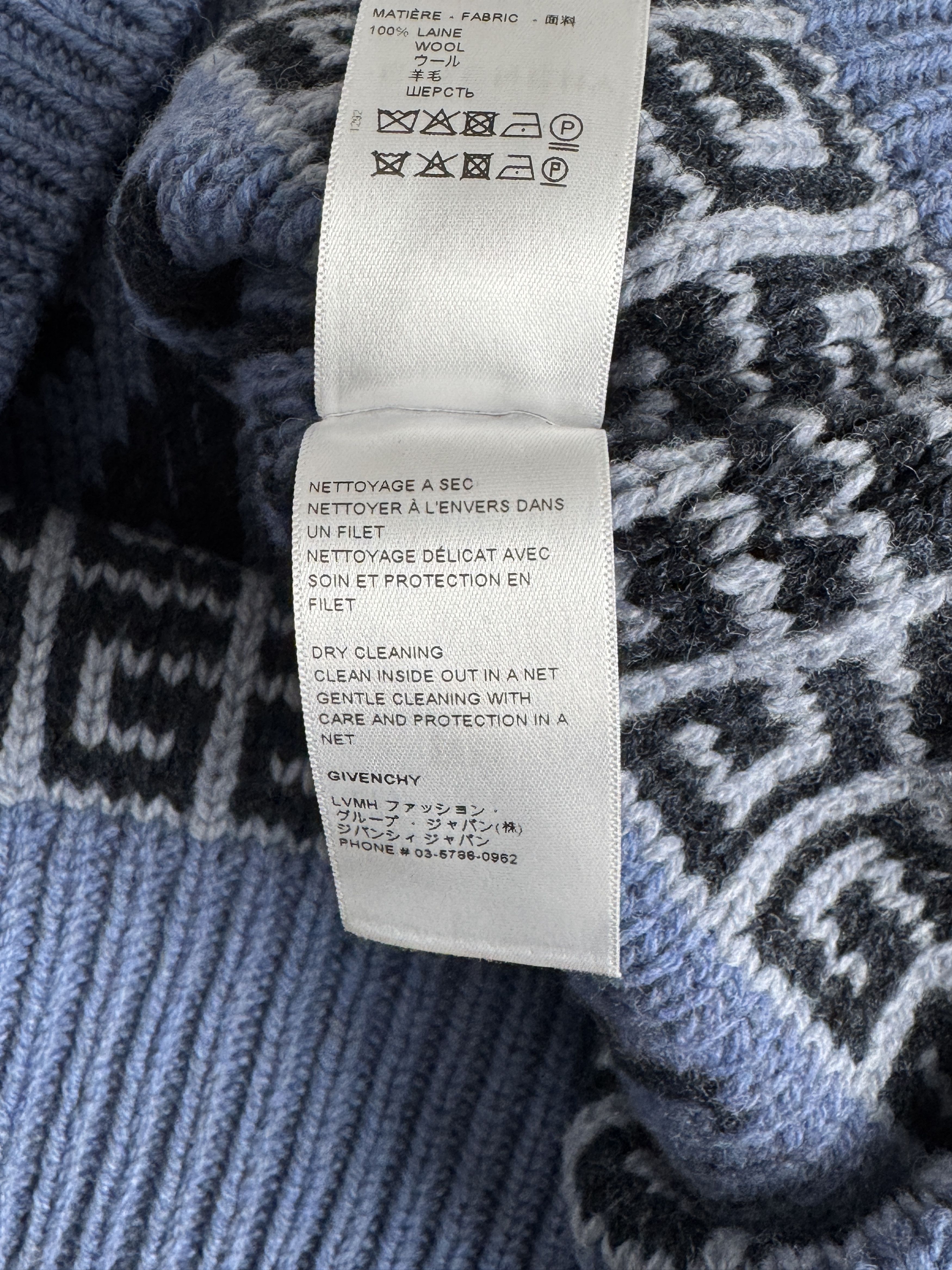 Givenchy NEW RRP 1700$ SS22 Givenchy Patterned Crewneck Wool Sweater Size US XXL / EU 58 / 5 - 12 Thumbnail
