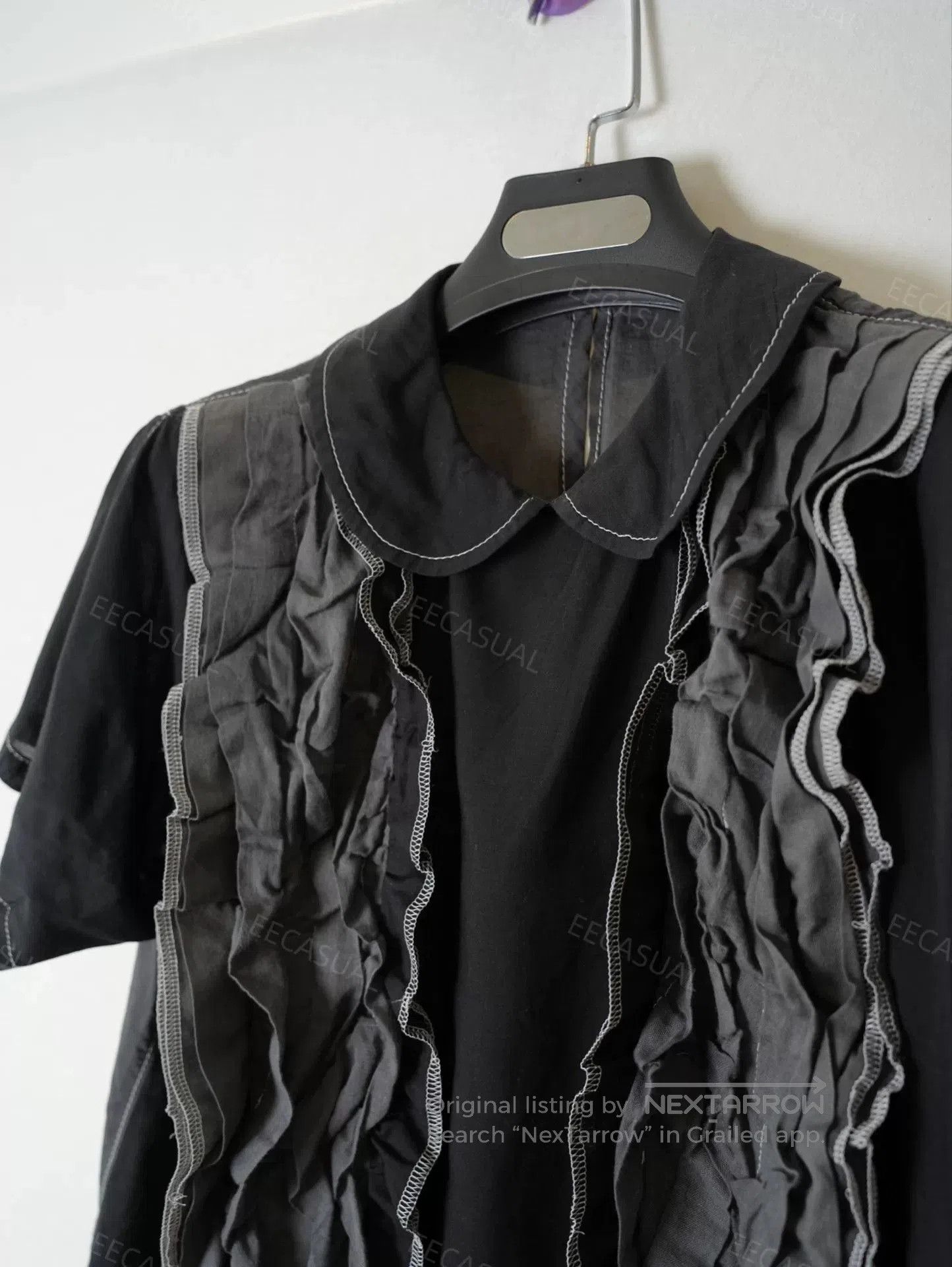CDG by Comme des Garcons CDG Tricot Layered Ruffle Collar Top. Size M / US 6-8 / IT 42-44 - 3 Thumbnail