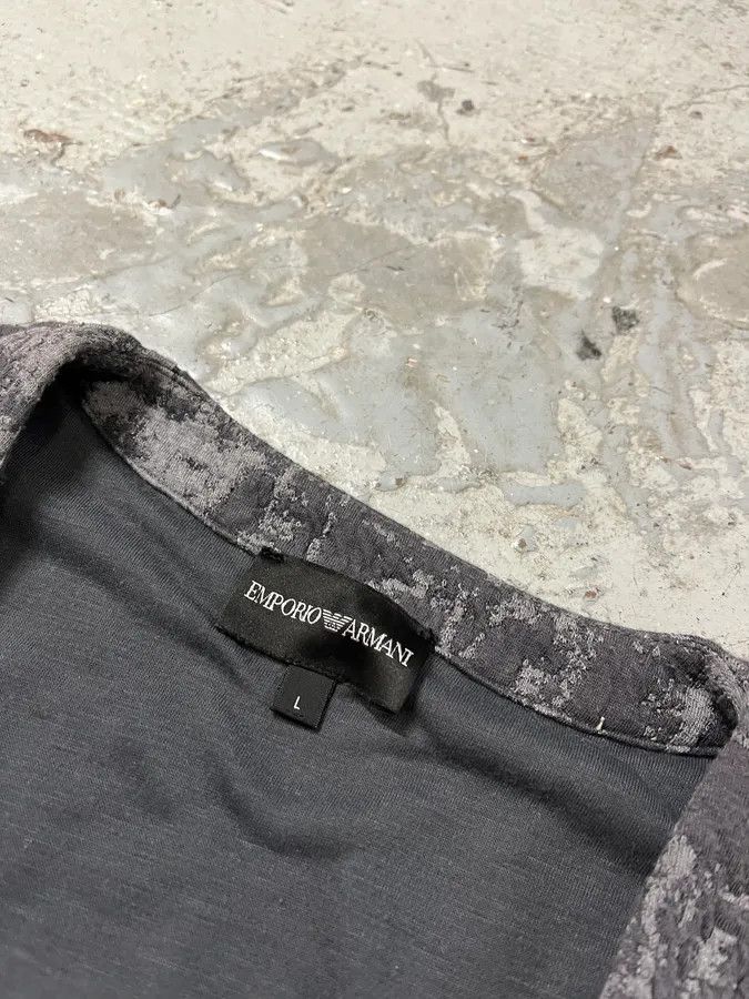 Emporio Armani × Vintage AW2014 Emporio Armani Raw Grey Cardigan Size US M / EU 48-50 / 2 - 10 Thumbnail
