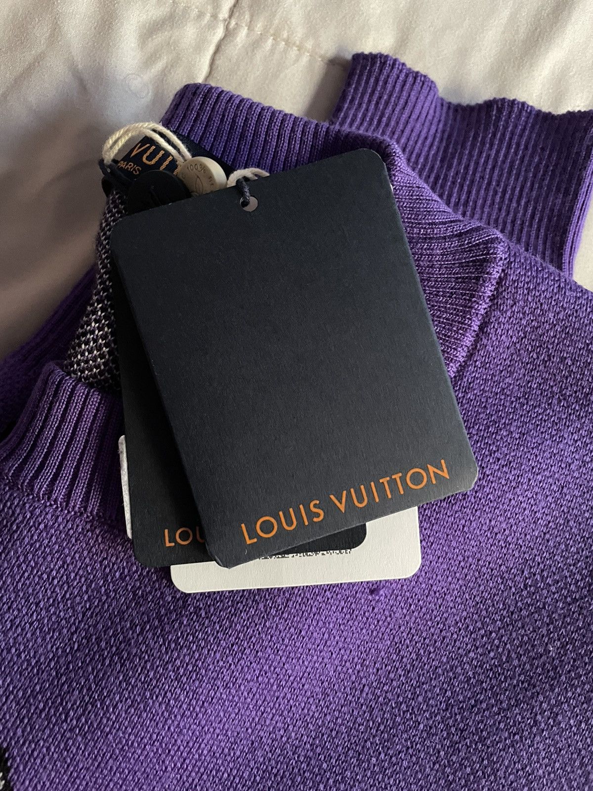 Louis Vuitton Louis Vuitton Purple Studio Jacquard Crewneck Size US XL / EU 56 / 4 - 14 Thumbnail