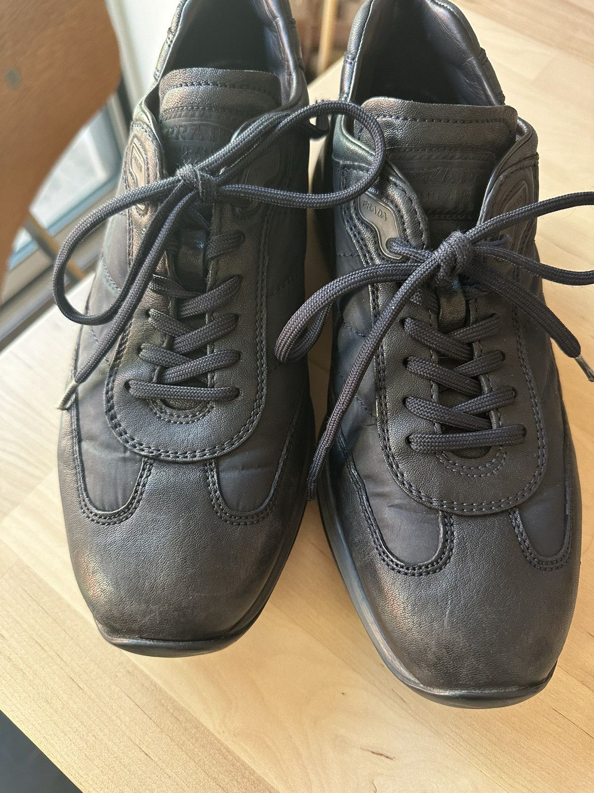 Prada prada sneakers leather + nylon Size US 8.5 / IT 38.5 - 3 Thumbnail