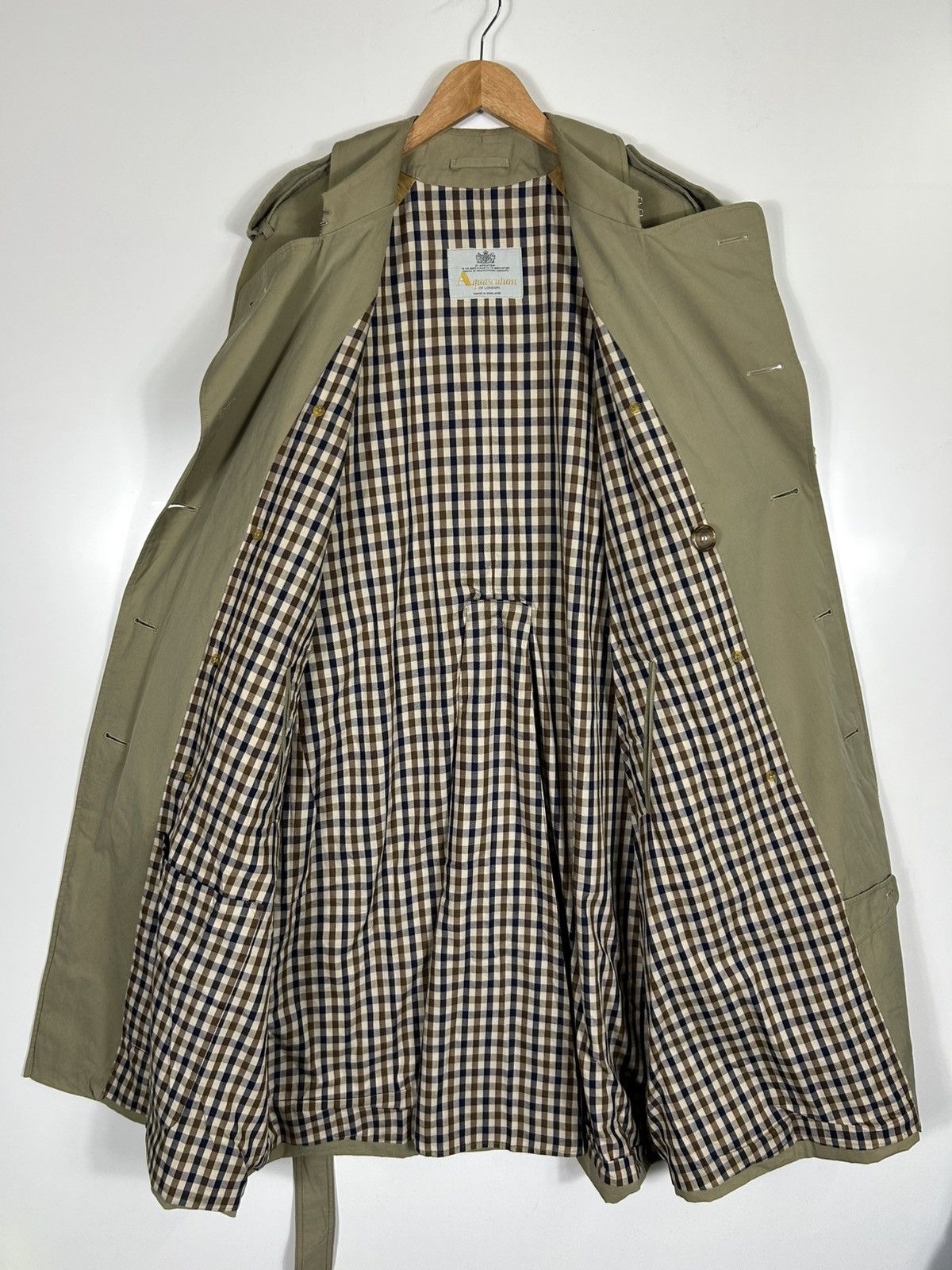 Aquascutum ⚡️Vintage Aquascutum London Double Breast Trench Long Coat Size US M / EU 48-50 / 2 - 11 Thumbnail