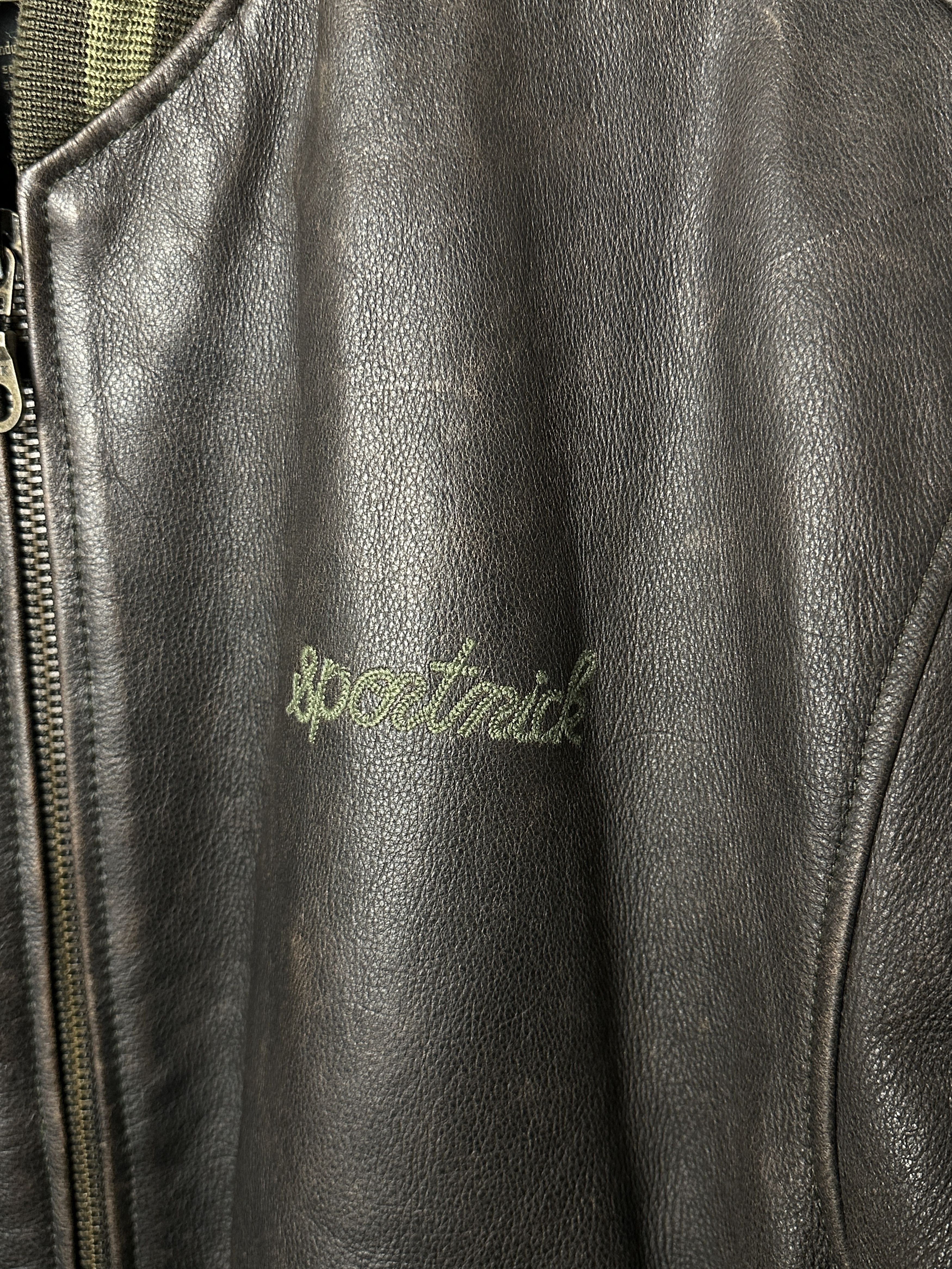 Genuine Leather Genuine Leather Brown Bomber Jacket Size US XL / EU 56 / 4 - 6 Thumbnail