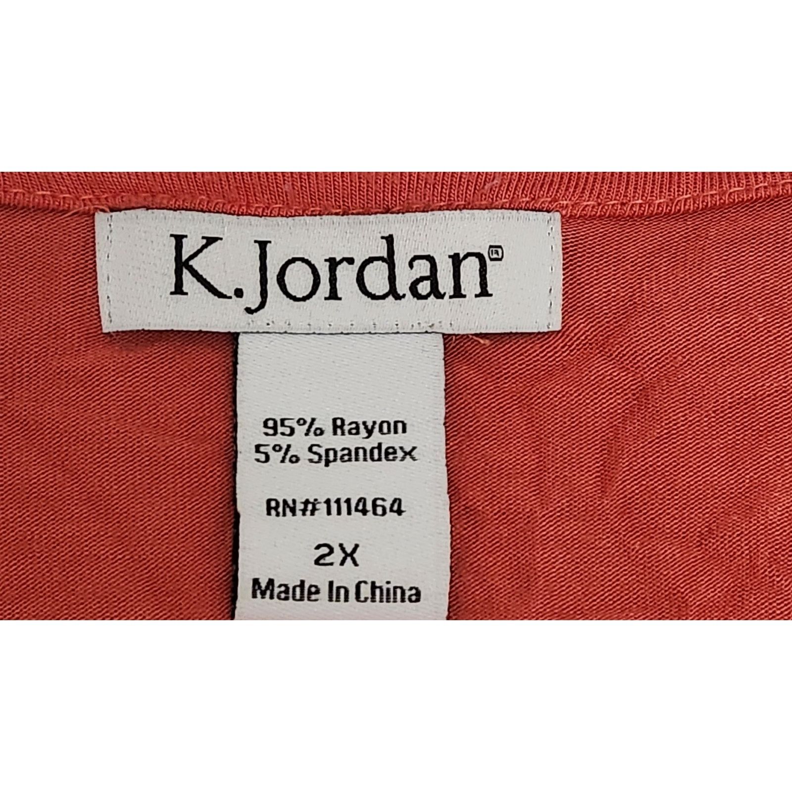 Other K. Jordan Orange Pleated Beading Bodice Top 2X Plus Size 3XL / US 20-22 - 5 Thumbnail