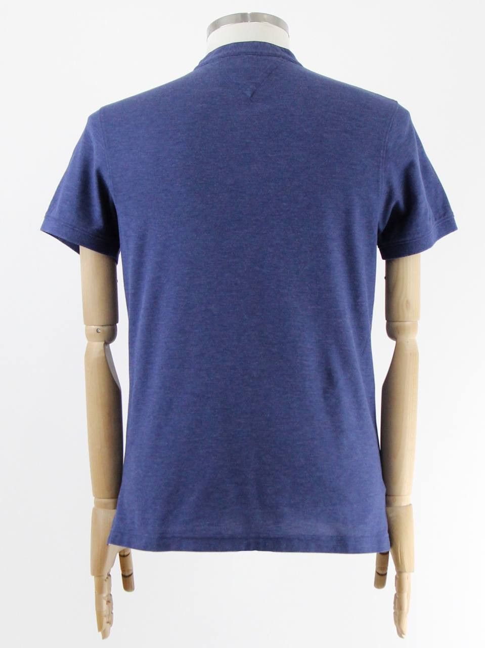Tommy Hilfiger TOMMY HILFIGER Blue Slim Fit Shirt without Collar Size US M / EU 48-50 / 2 - 3 Thumbnail
