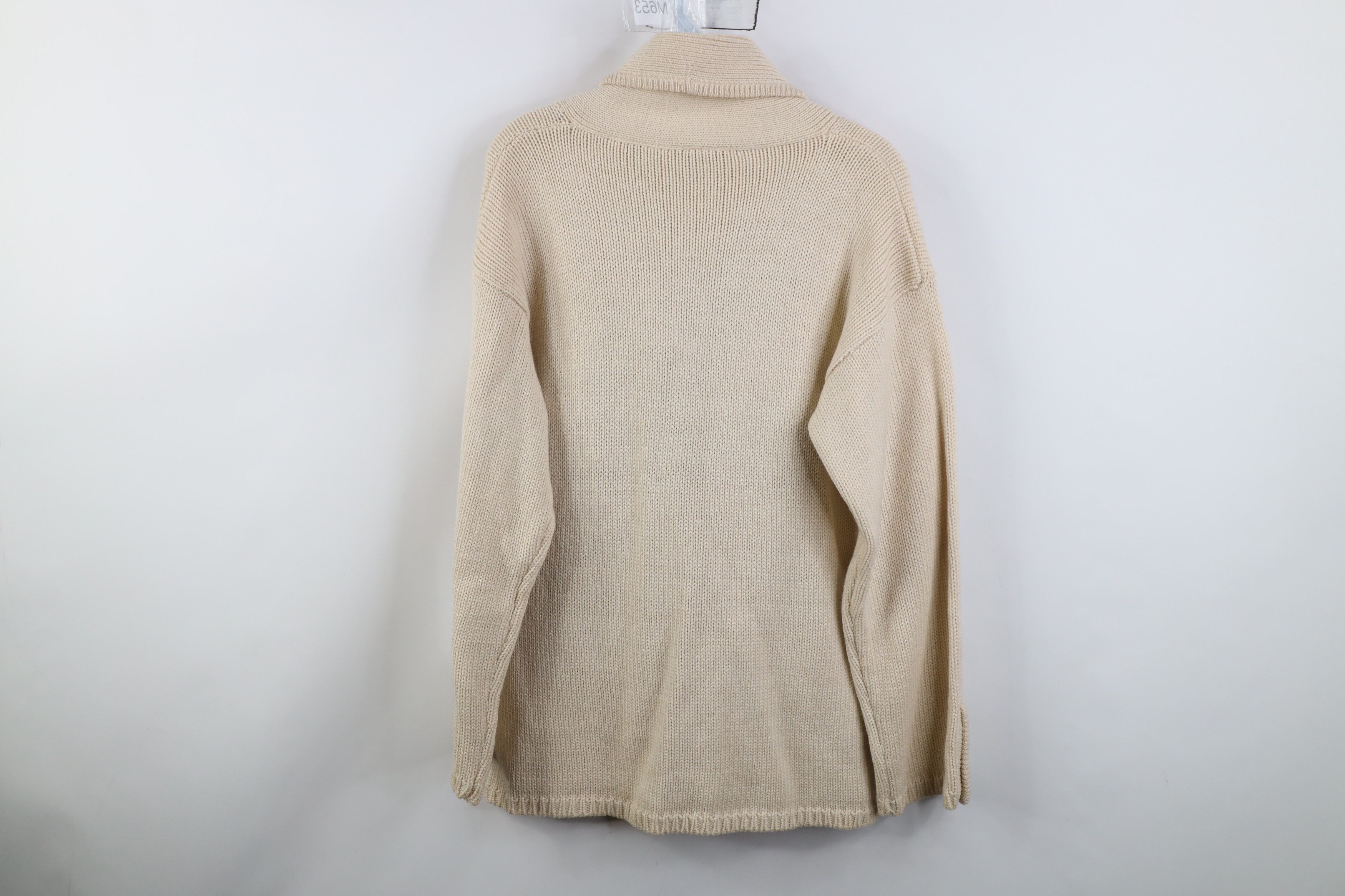 Vintage Vintage 90s Streetwear Blend Knit Shawl Cardigan Sweater Size L / US 10 / IT 46 - 9 Thumbnail
