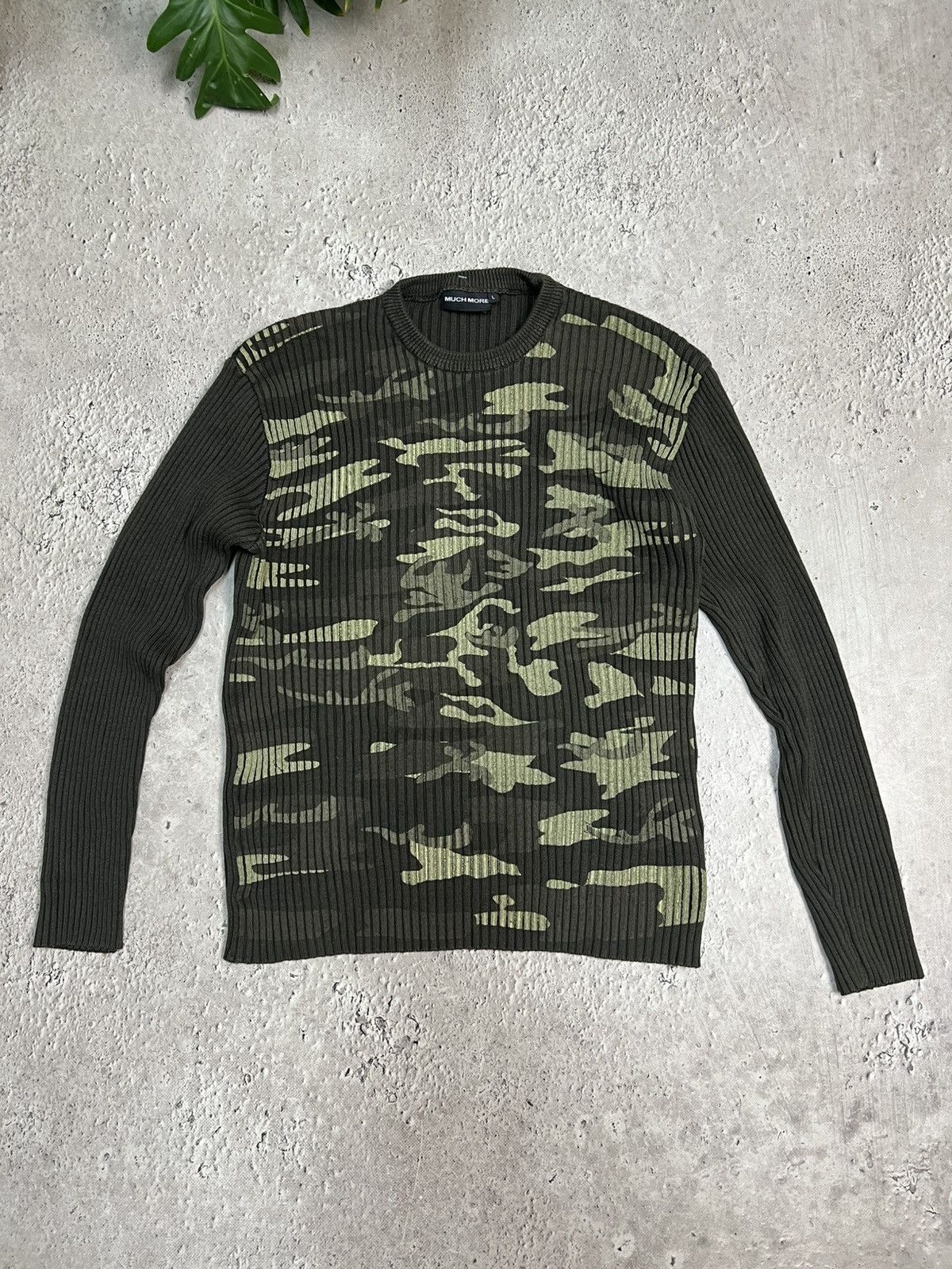 EMPORIO ARMANI 90s Slimfit Ribbed Knitted Sweater y2k