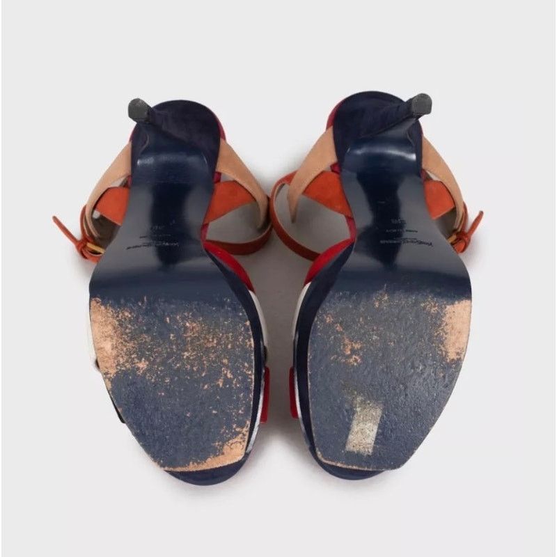 Saint Laurent Paris Saint Laurent Two-Tone Suede Sandals - Size 38 Size US 7 / IT 37 - 5 Thumbnail