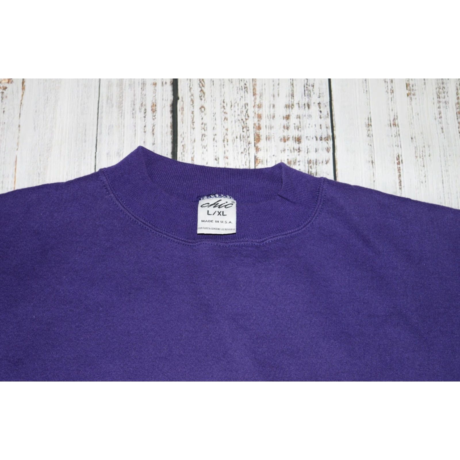 Vintage VINTAGE Chic Sweatshirt Dress 80s Purple L/XL Casual Glam Rock Womens USA Made Size L / US 10 / IT 46 - 2 Thumbnail